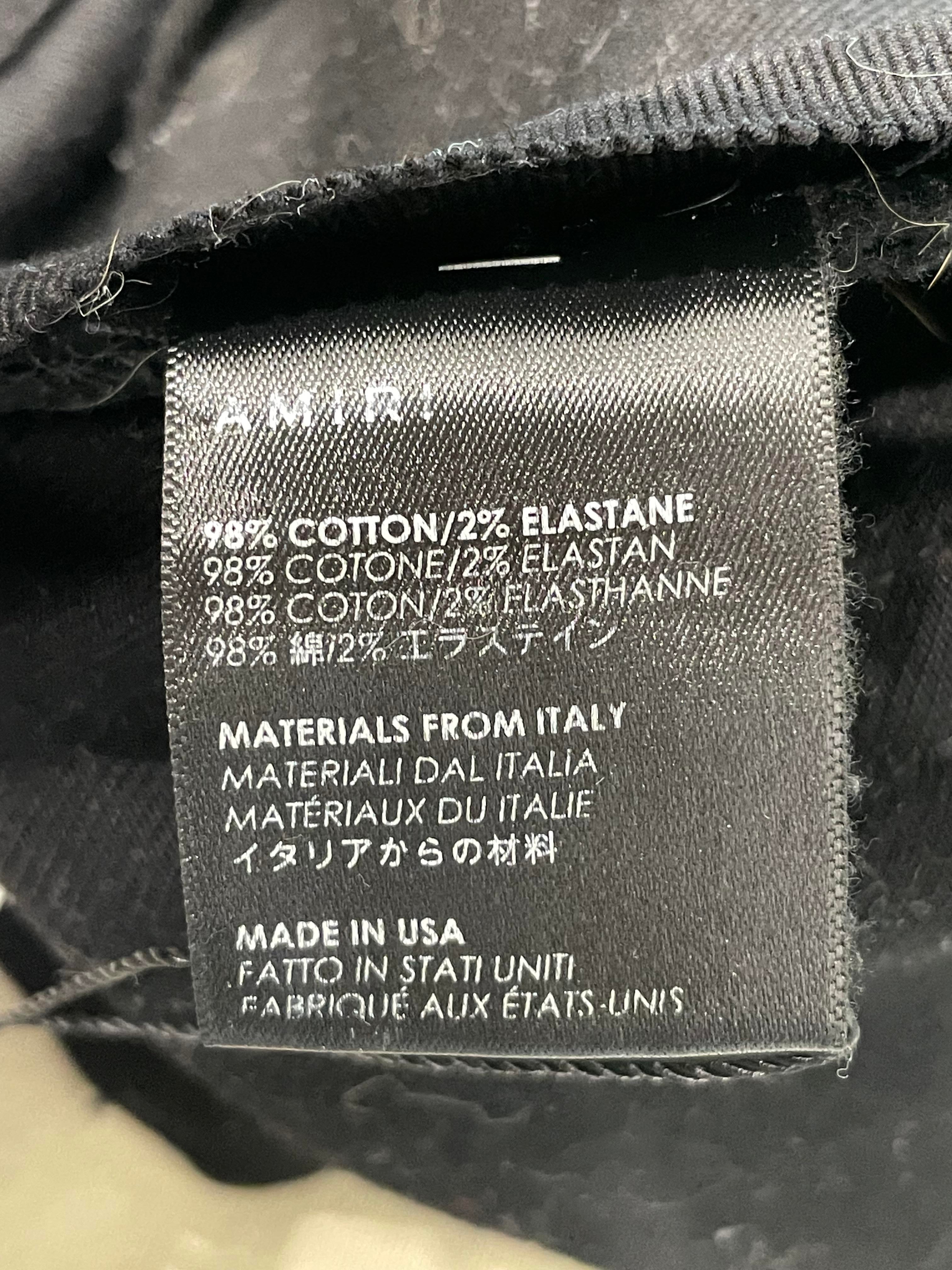 Amiri Thrasher Gold Stripe Black Jeans