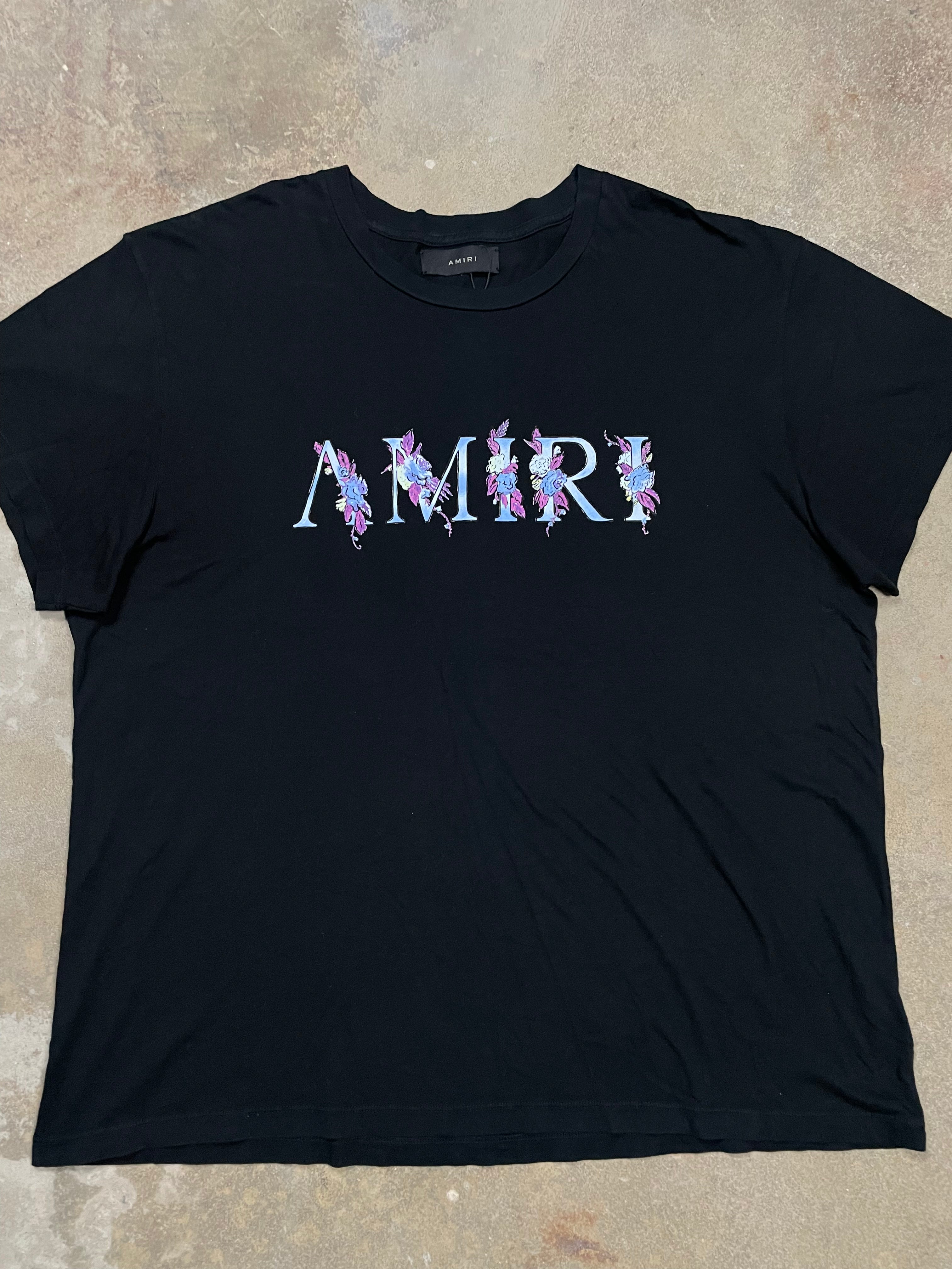Amiri Floral Tee Black 2XL Used