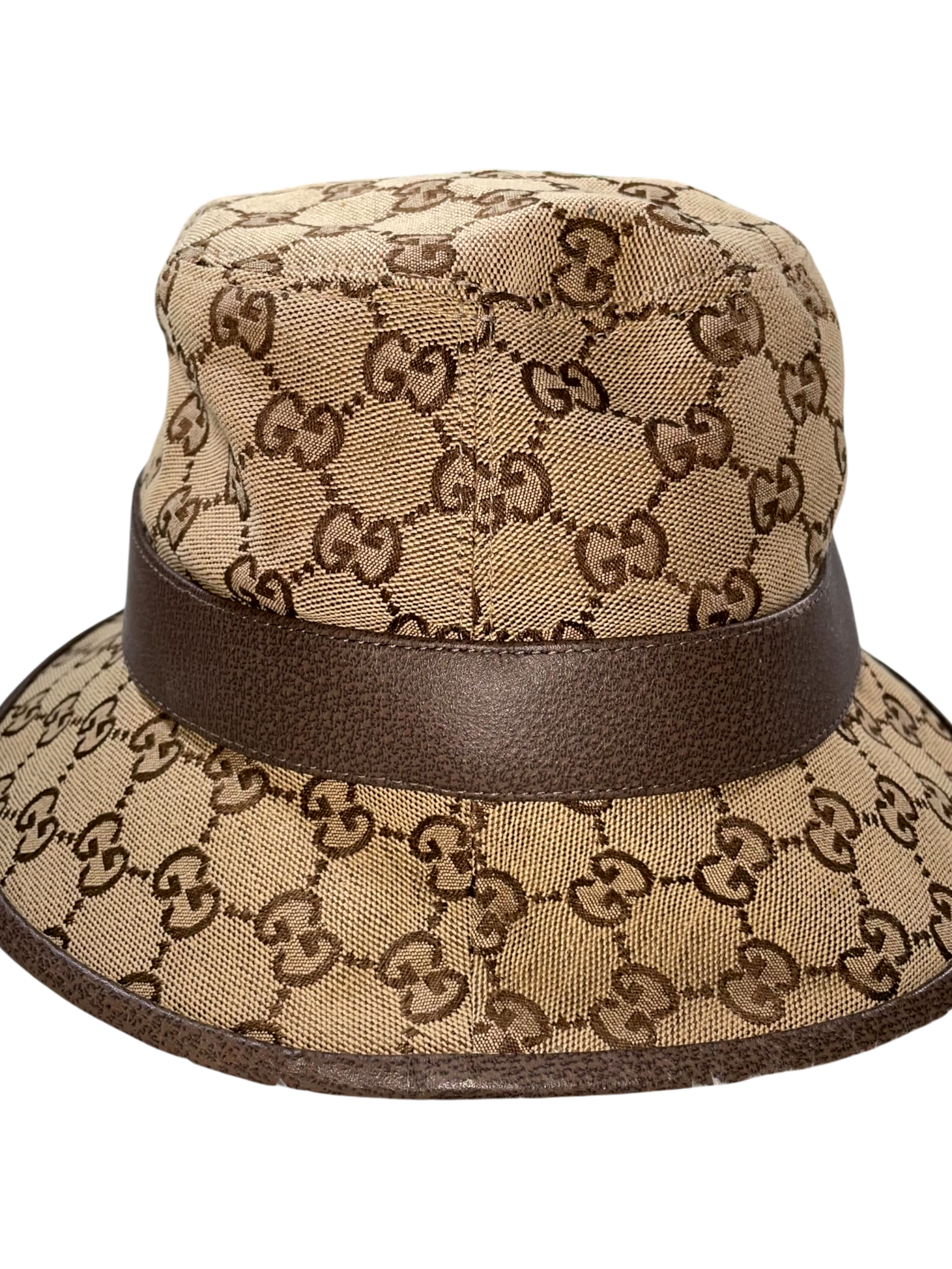 Gucci Monogram Beige & Brown Bucket Hat