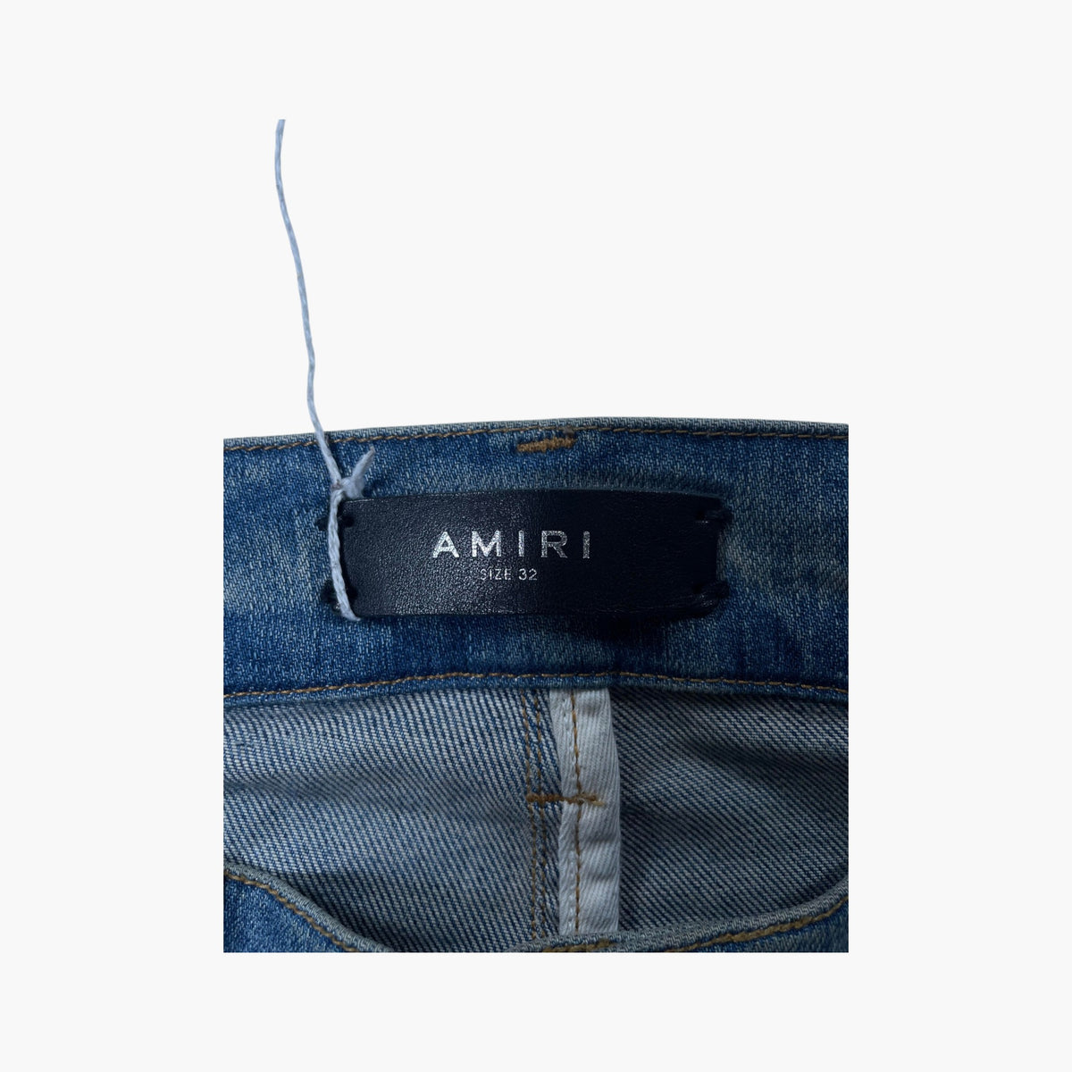 Amiri Orange & Red Bandana Light Wash Jeans