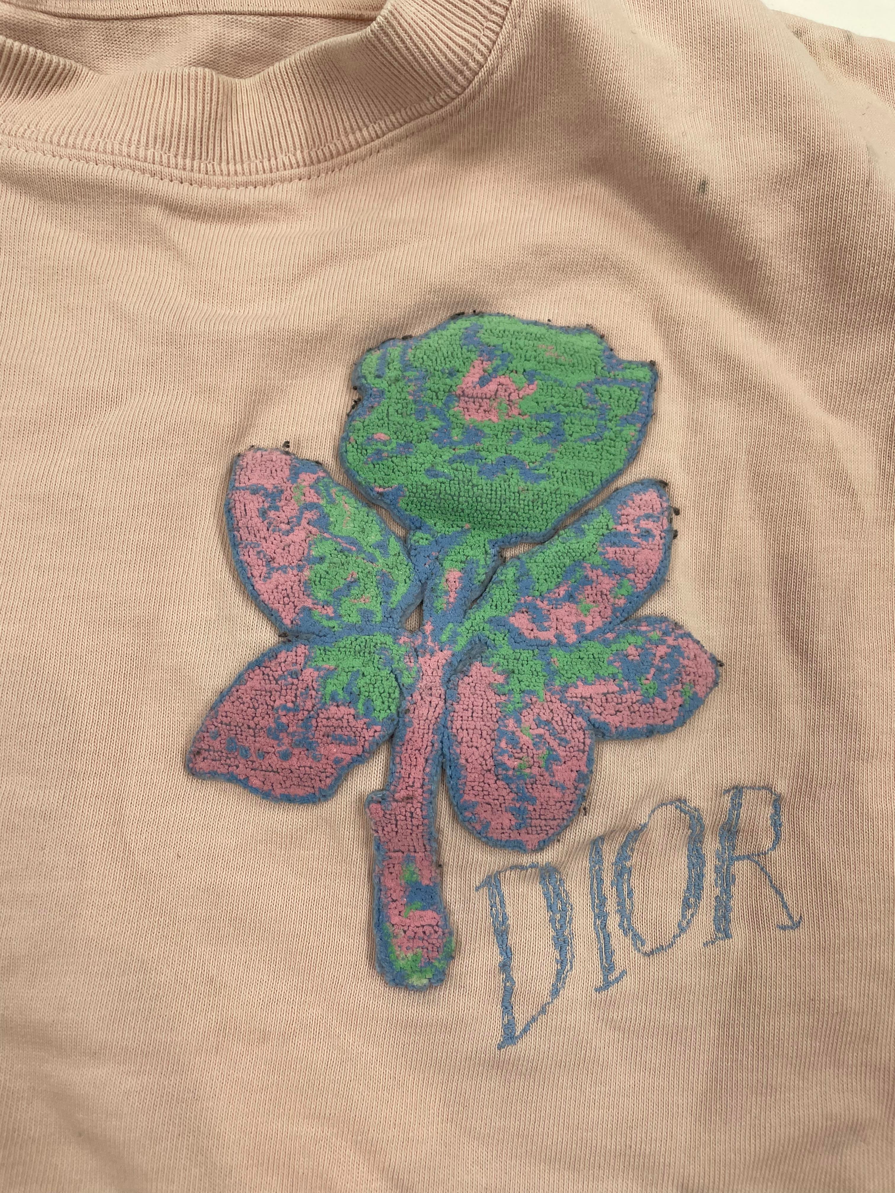 Dior Floral Patch Dust Pink Tee