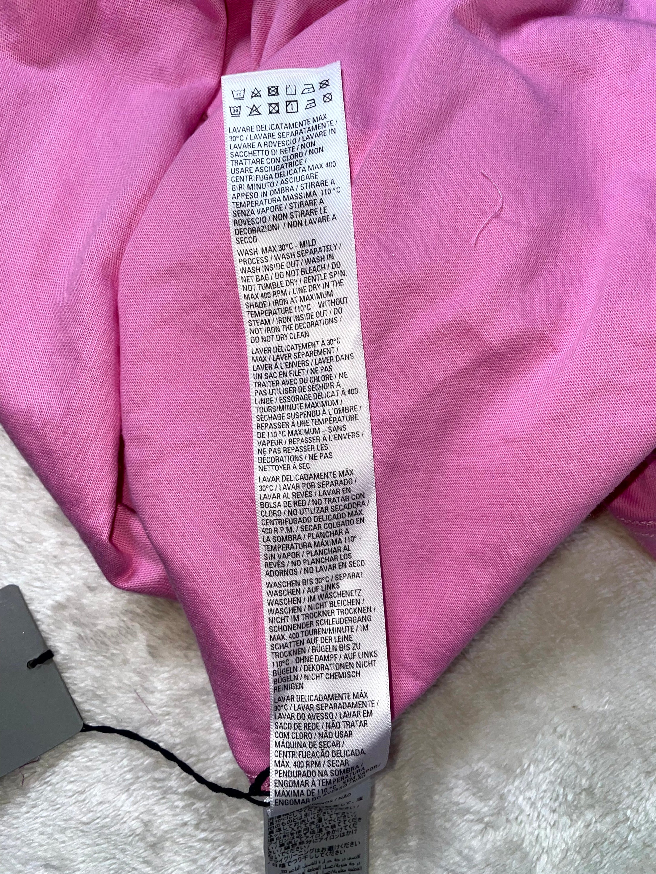 Balenciaga BB Rhinestone Pink Tee