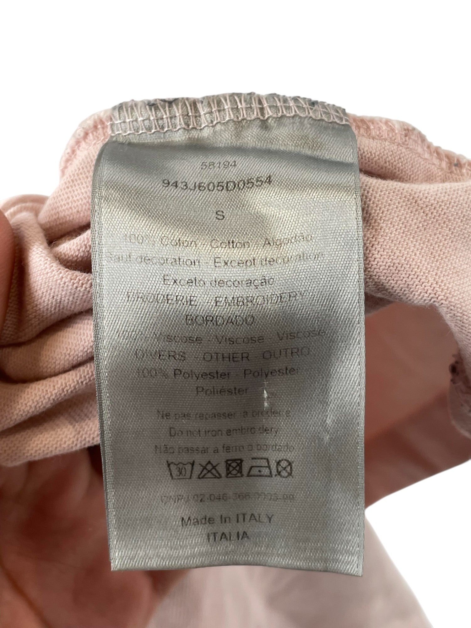 Dior Floral Patch Dust Pink Tee