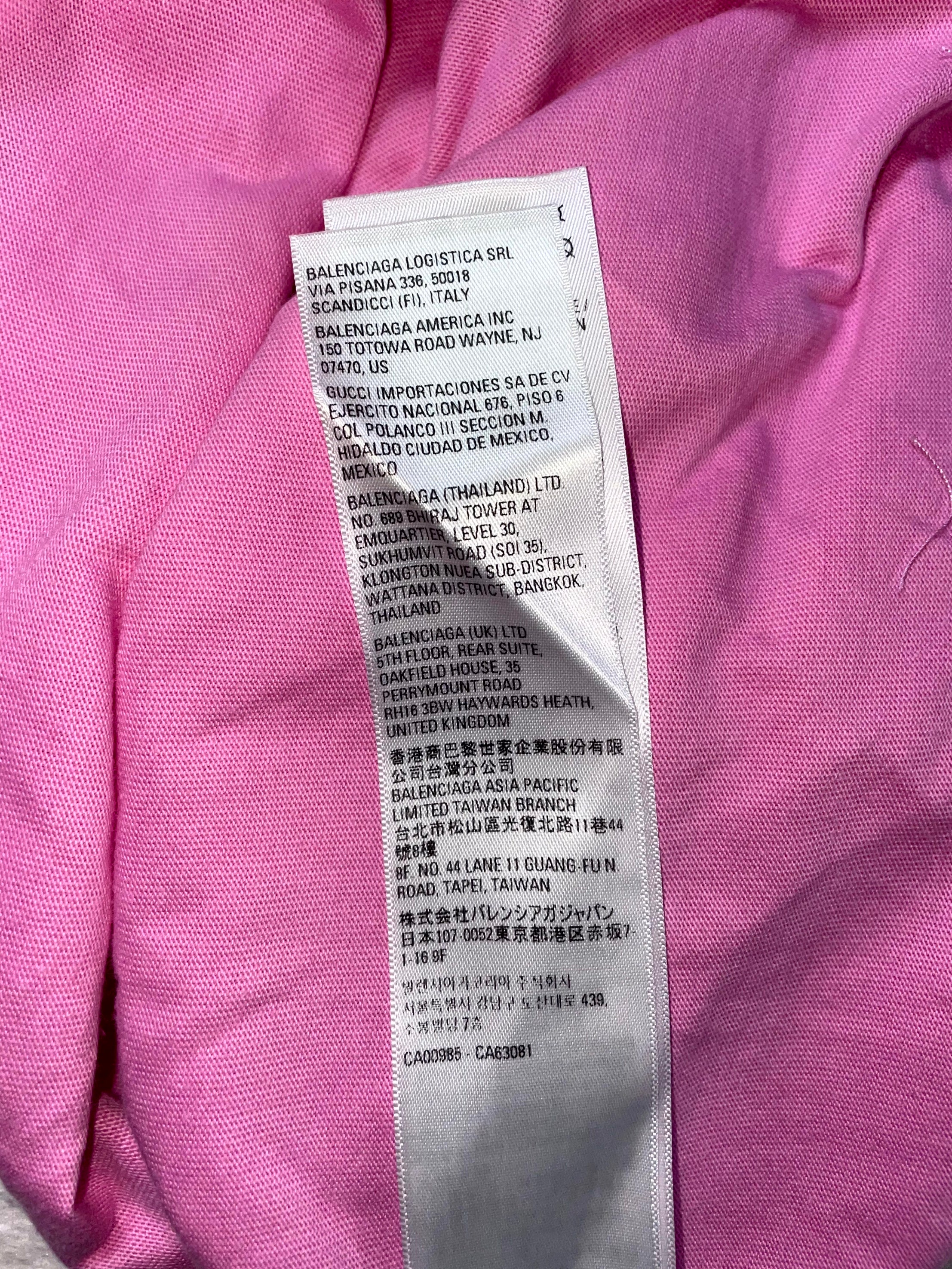 Balenciaga BB Rhinestone Pink Tee