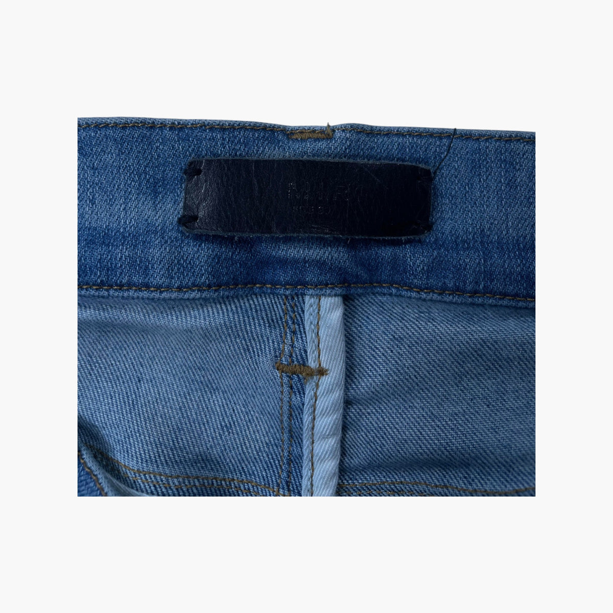 Amiri Patchwork Light Wash & Teal Jeans