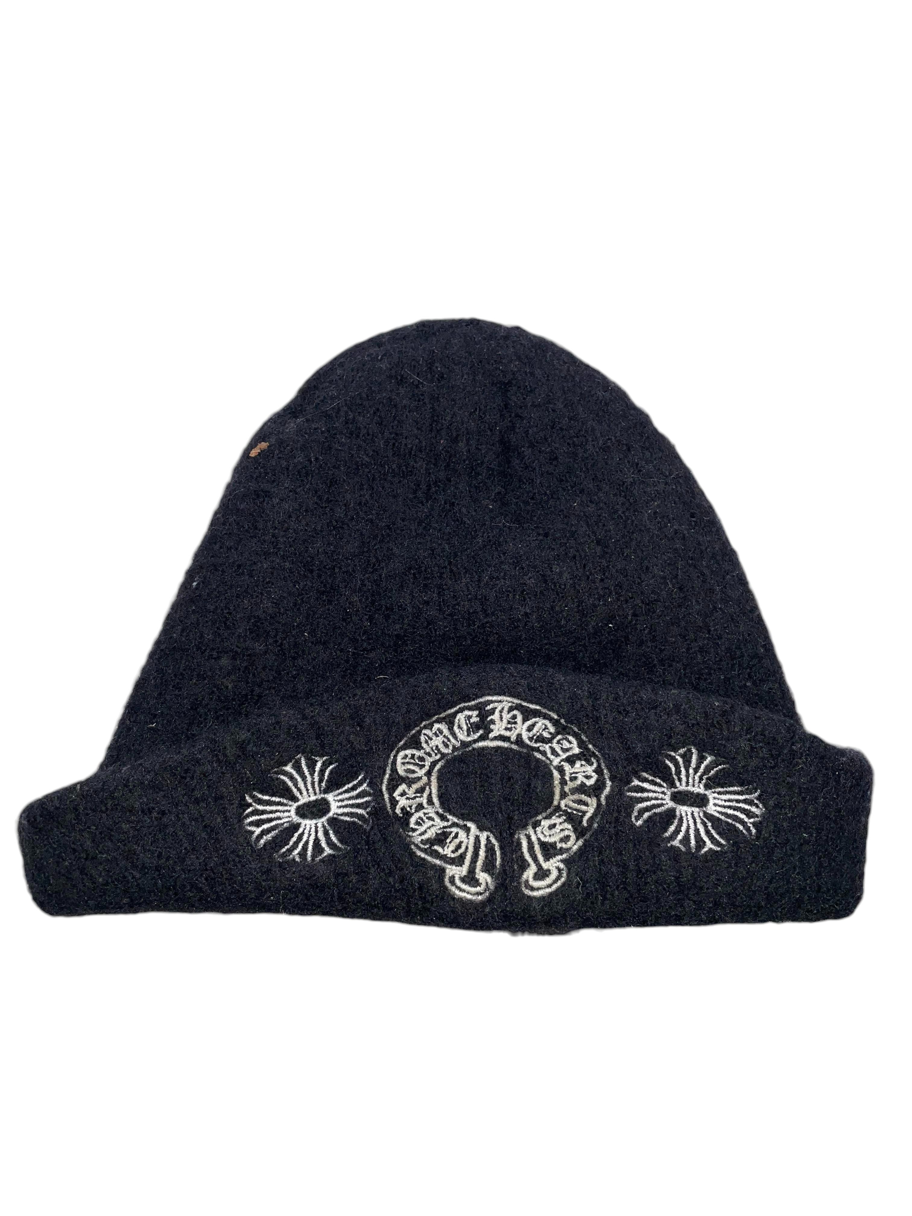 Chrome Hearts Horseshoe Black Beanie