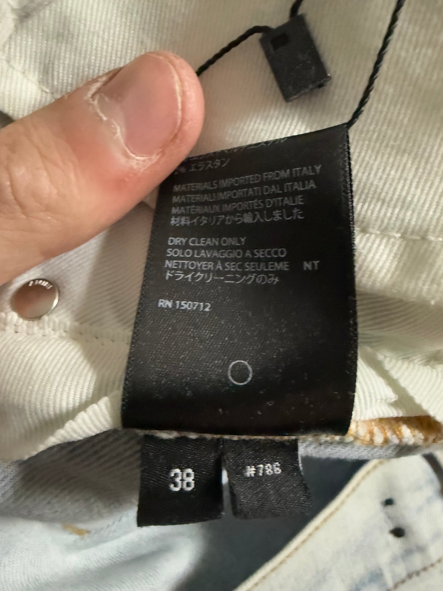 Amiri Varsity Logo Jeans Light Wash 38 Used