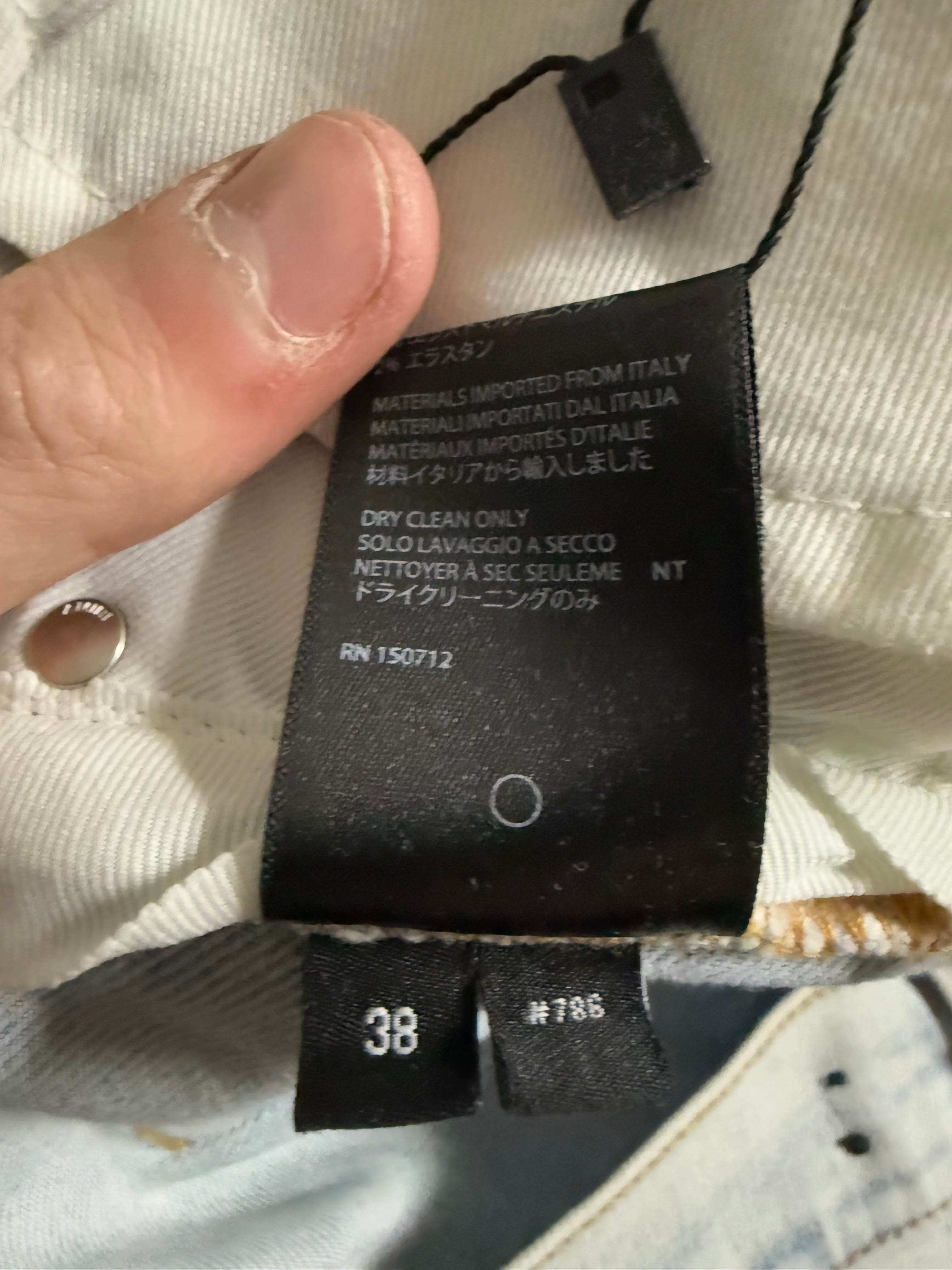 Amiri Varsity Logo Jeans Light Wash 38 Used