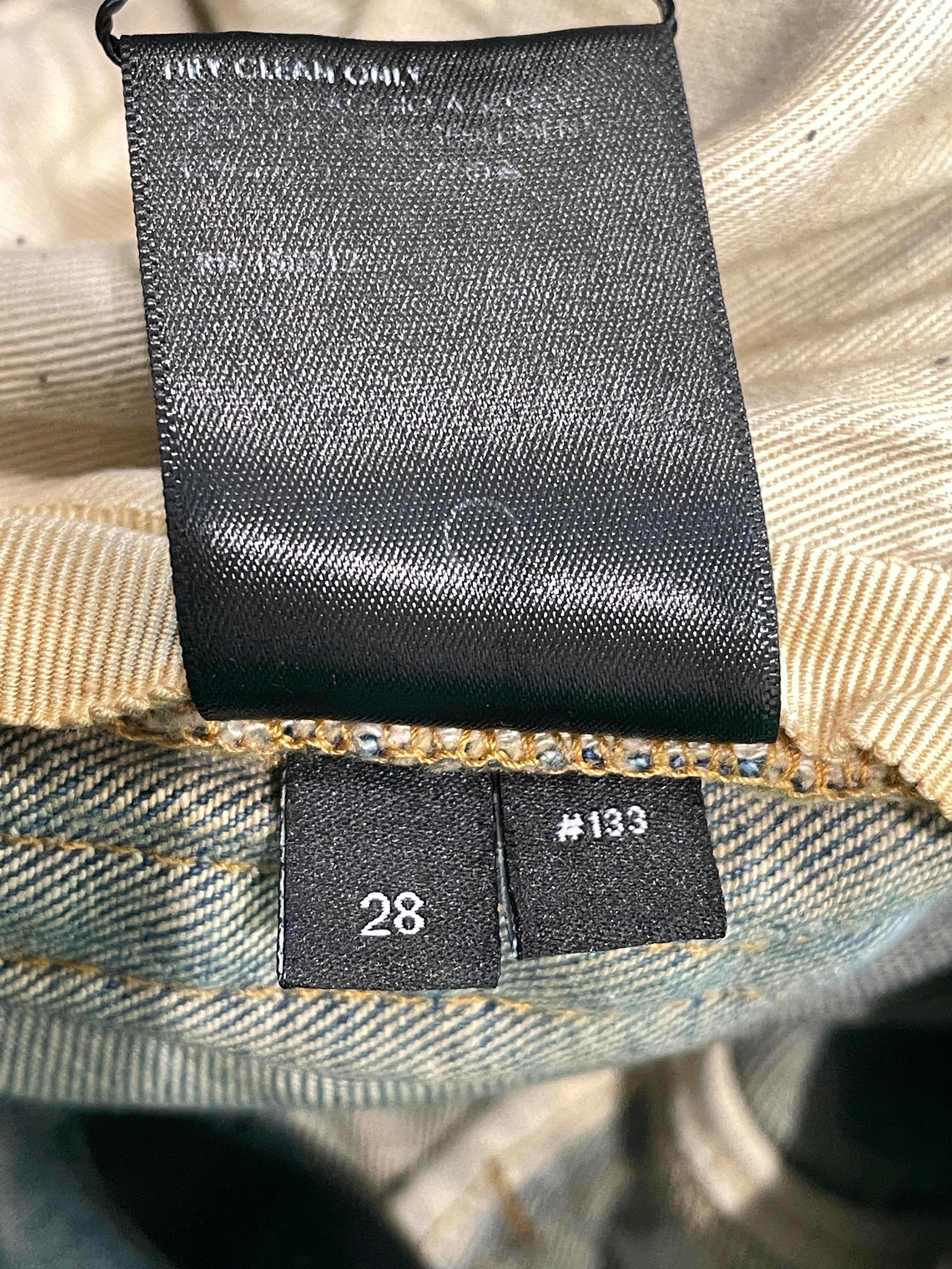 Amiri Vintage Wash Grey Glitter Blue Jeans