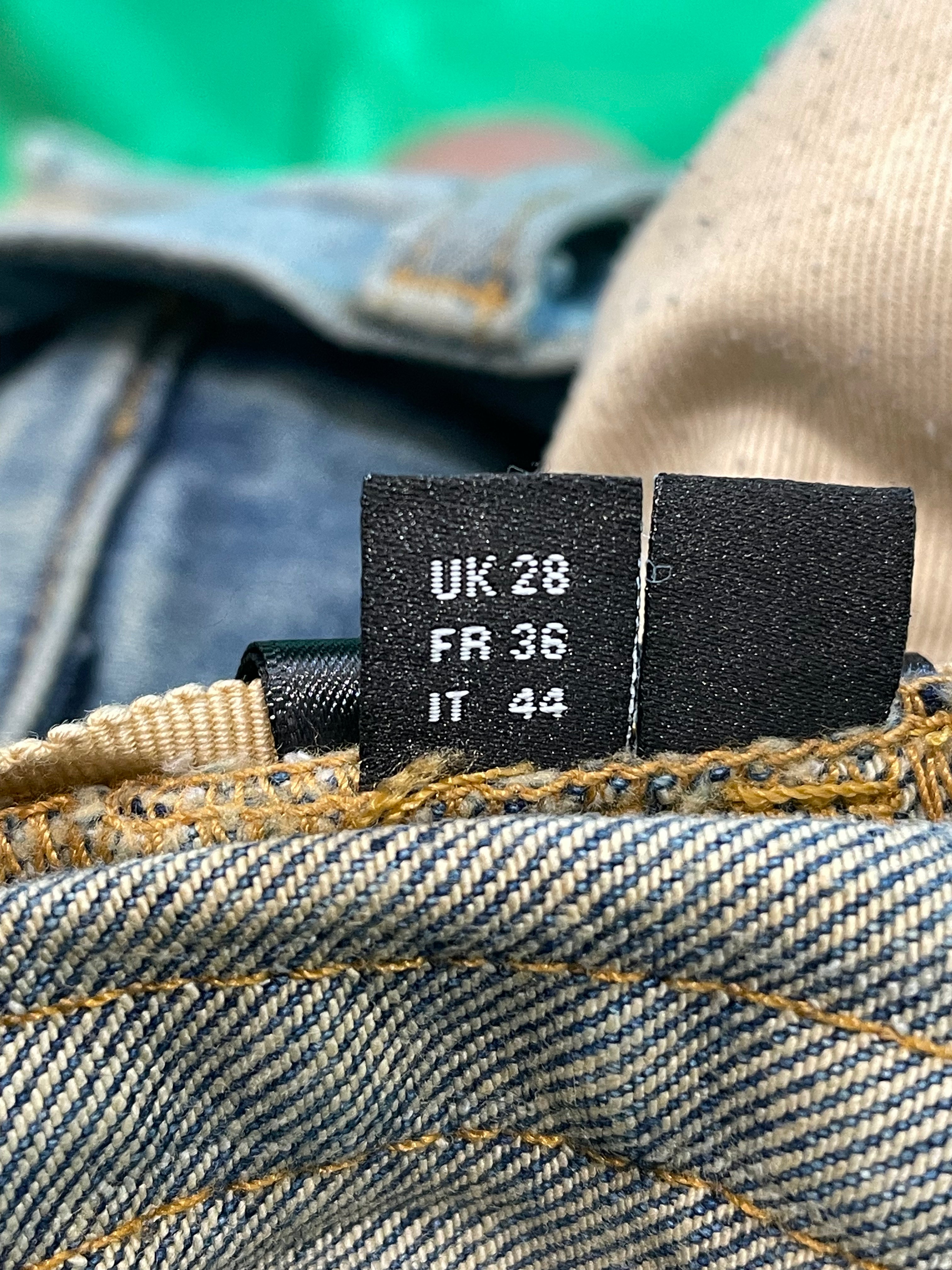 Amiri Vintage Wash Grey Glitter Blue Jeans