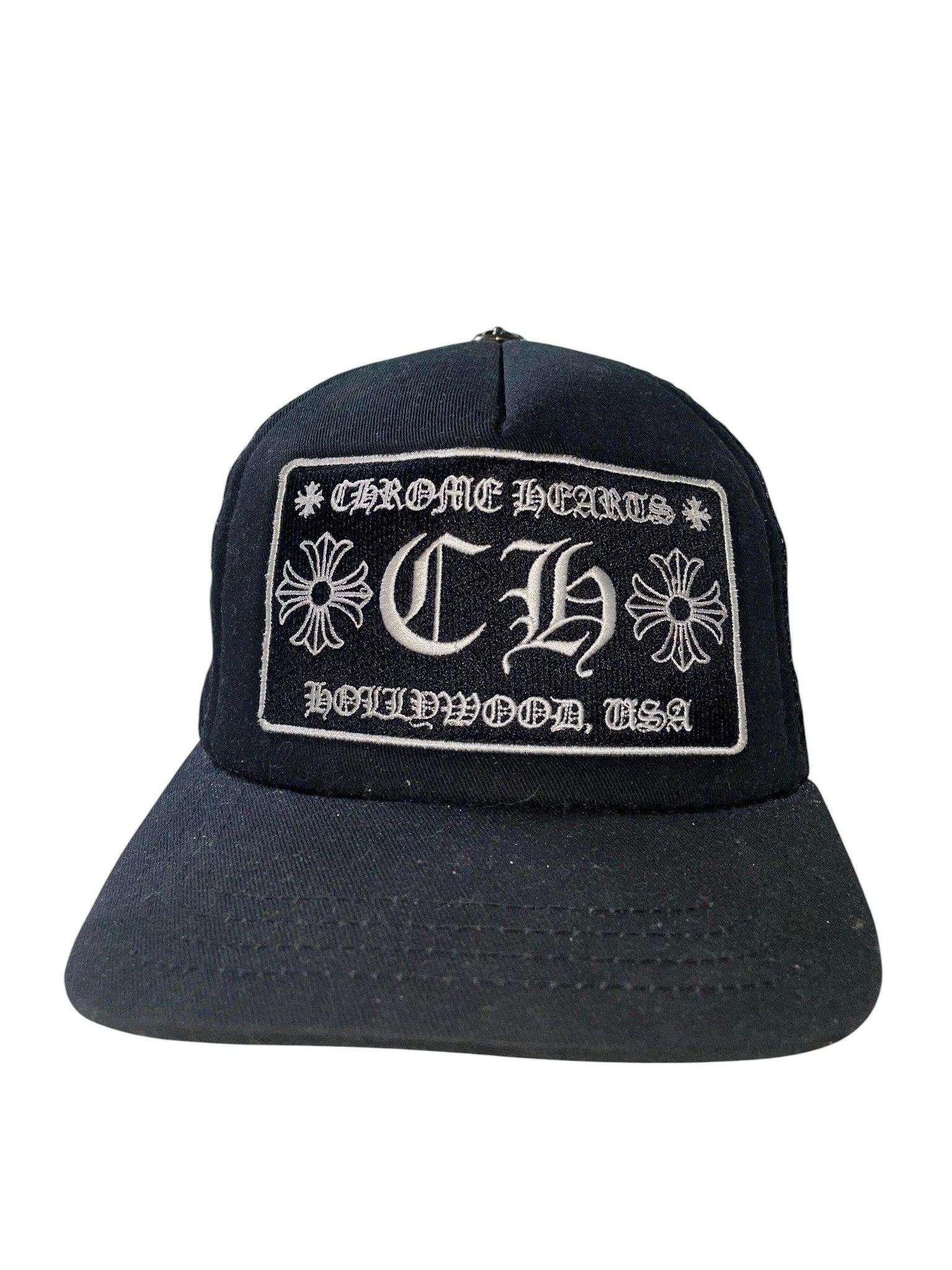 Chrome Hearts 'CH' Black Trucker Hat