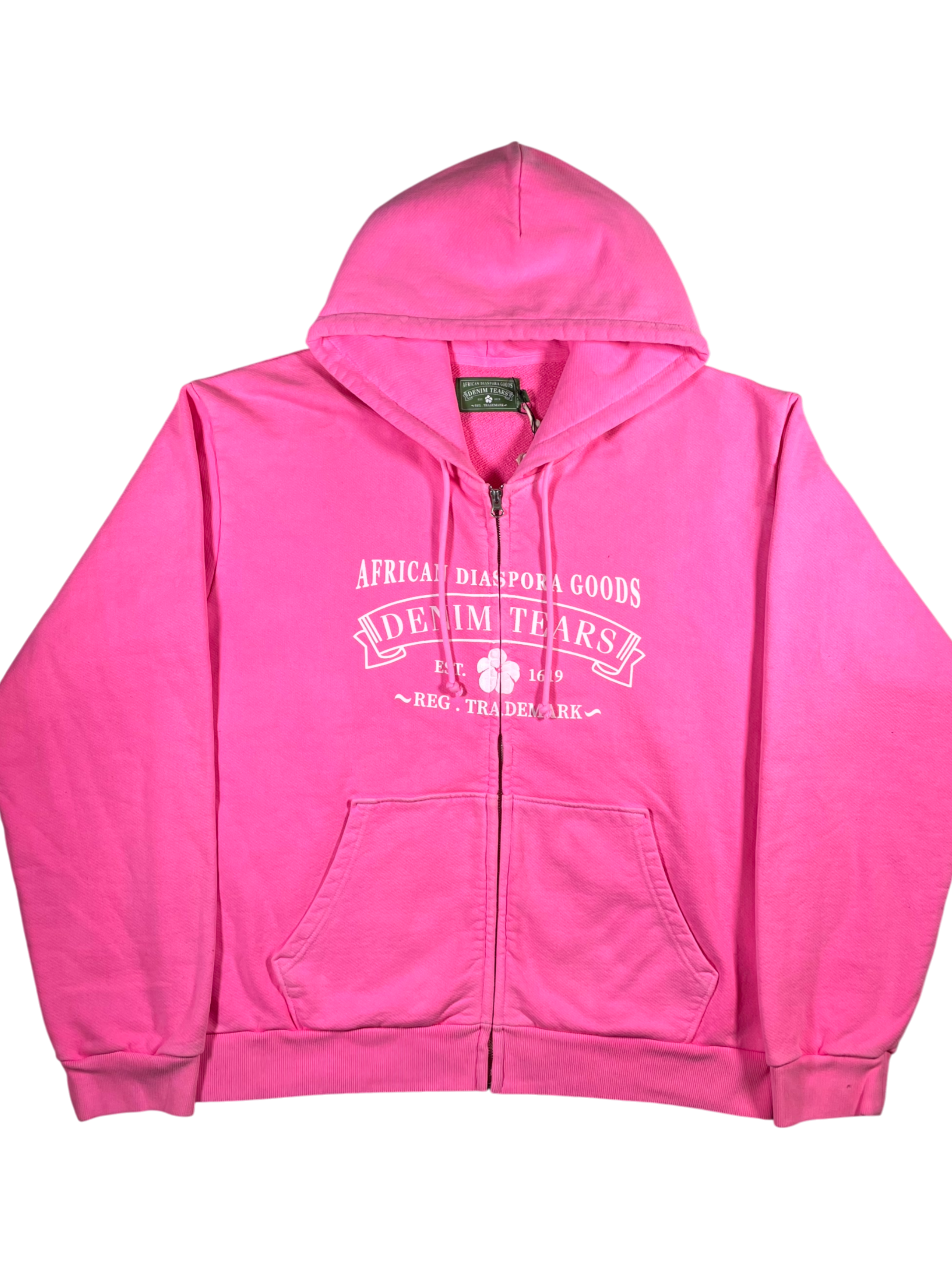 Denim Tears ADG Zip Up Pink Hoodie
