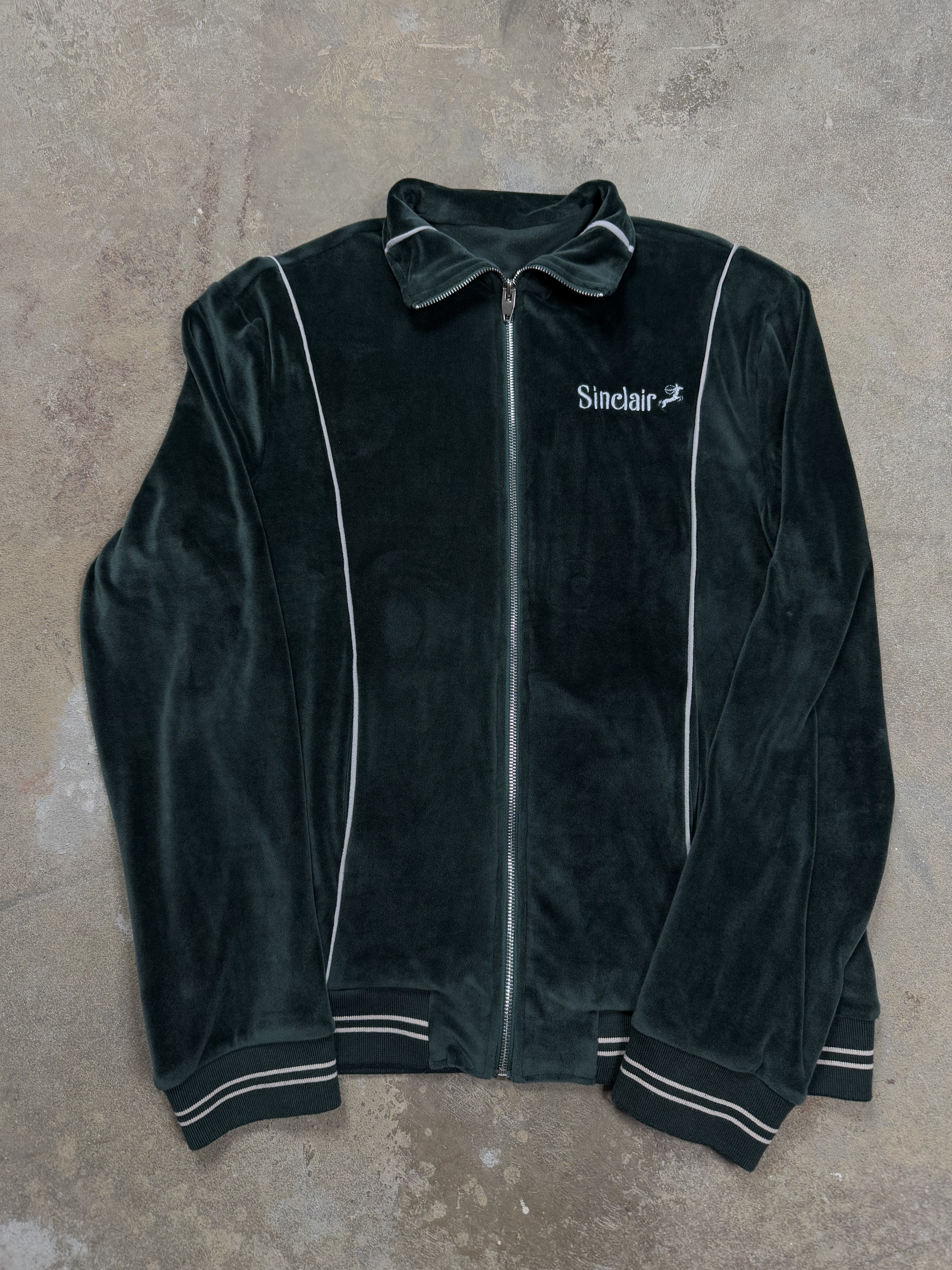 Sinclair Satin Zip Up Green Used Medium