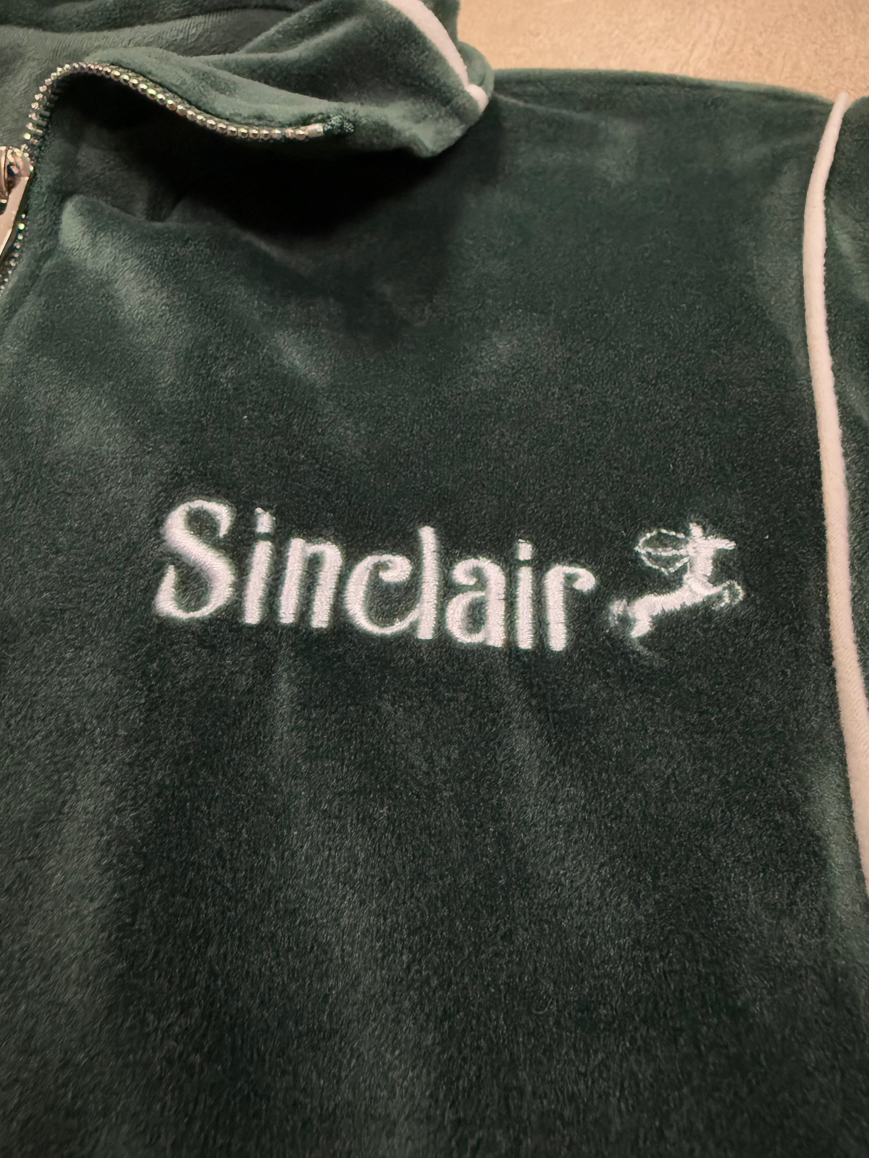 Sinclair Satin Zip Up Green Used Medium