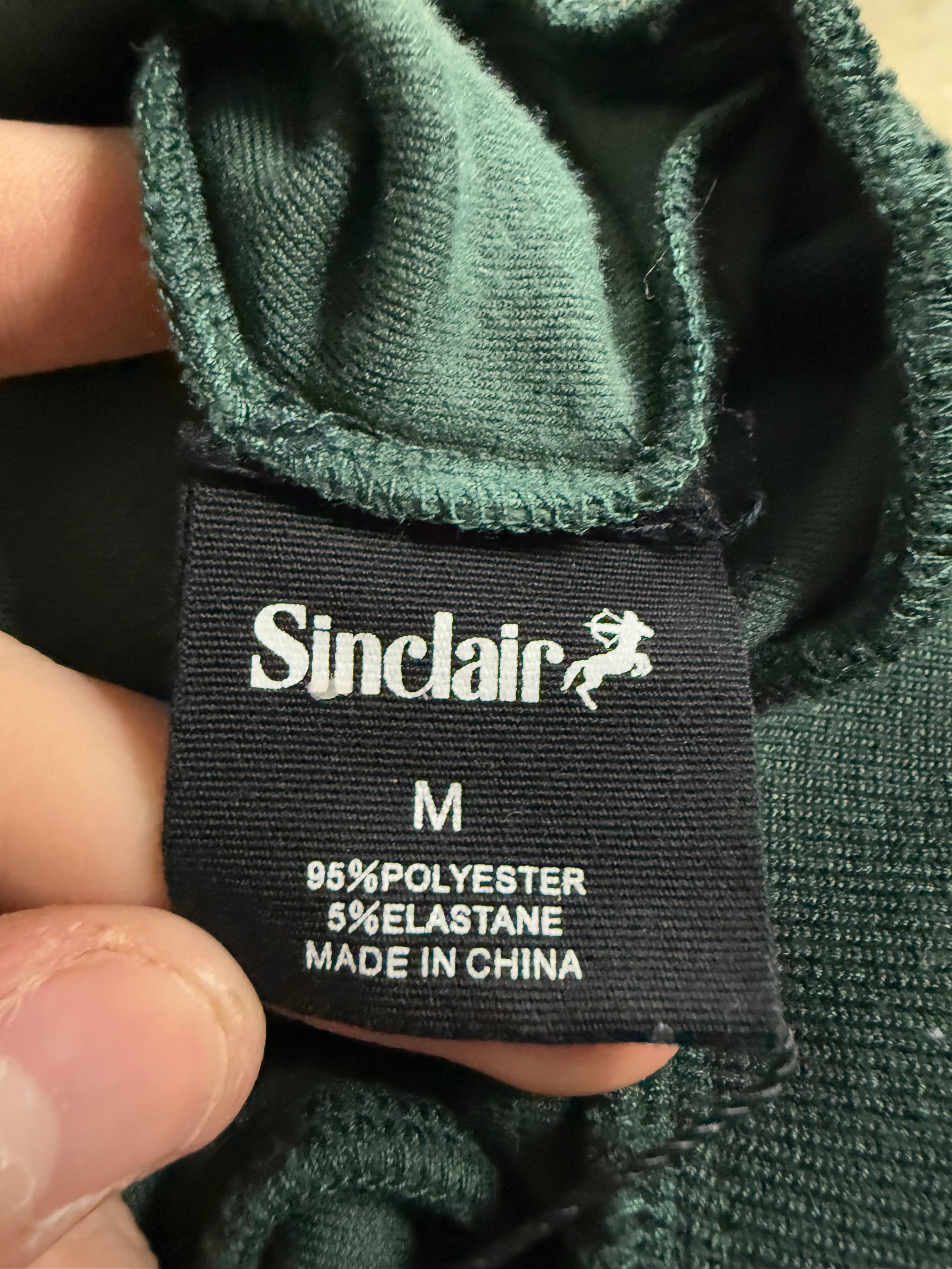 Sinclair Satin Zip Up Green Used Medium