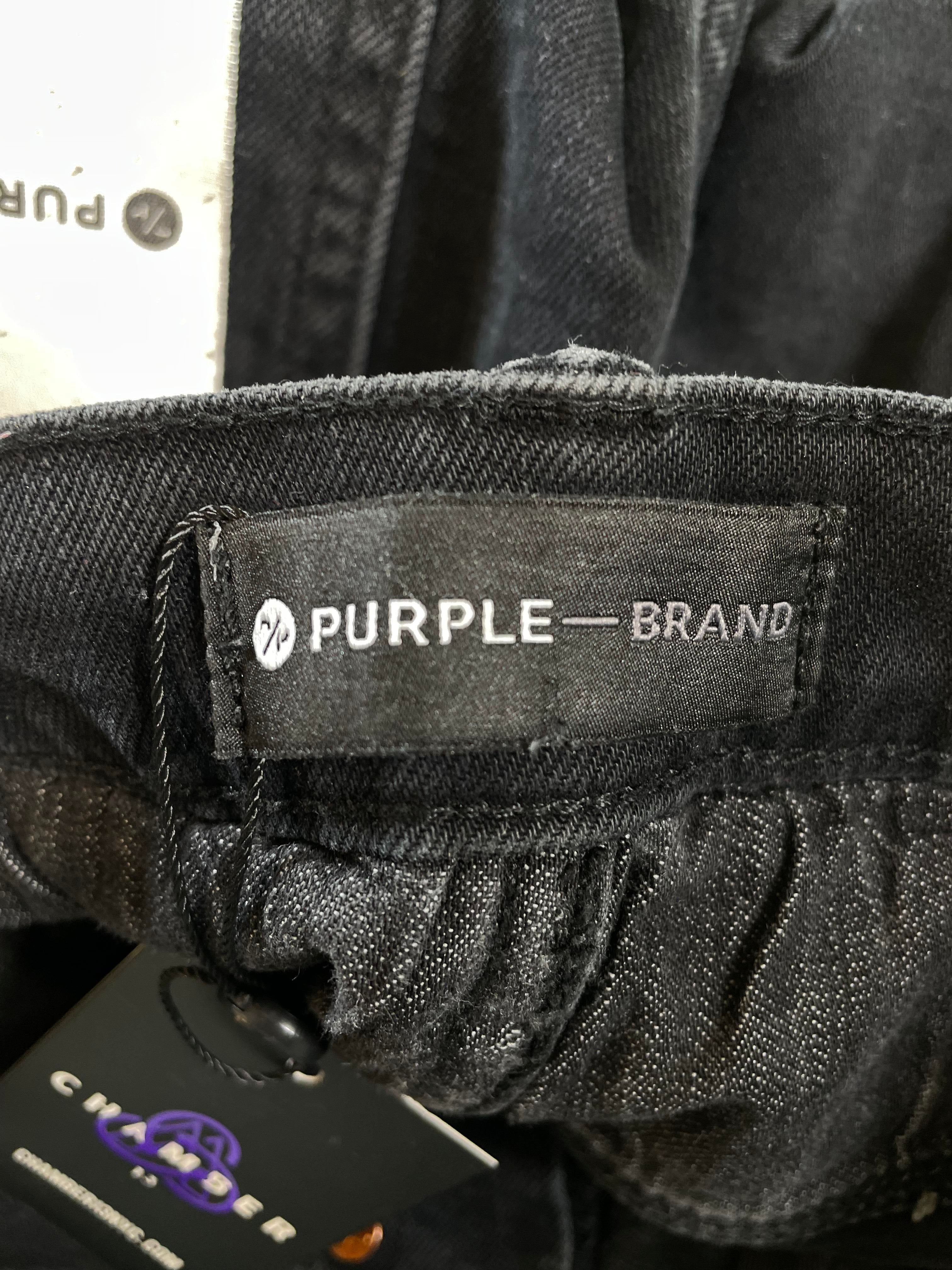 Purple Brand Black Wash Blowout Jeans