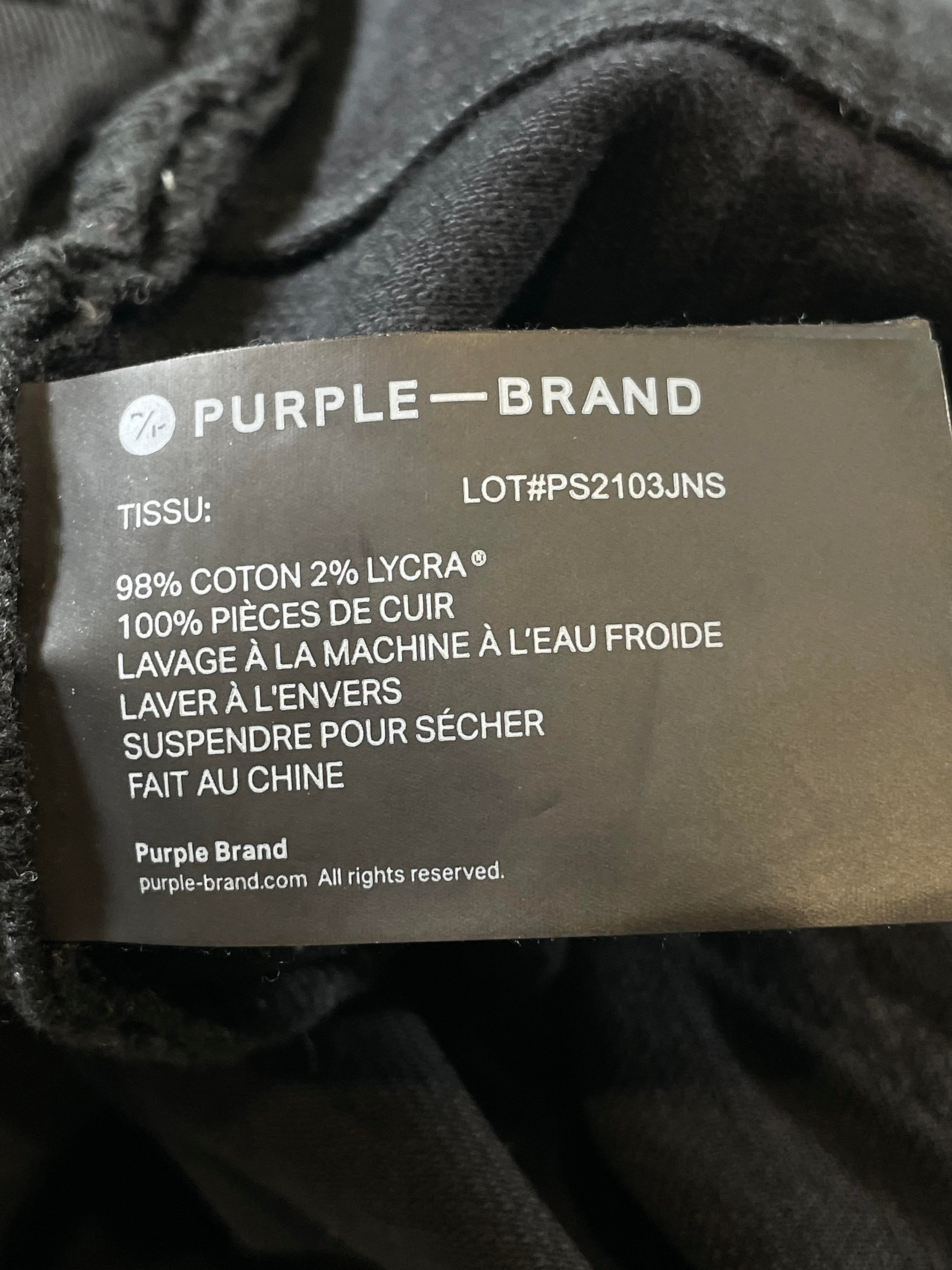 Purple Brand No Back Tab Black Jeans