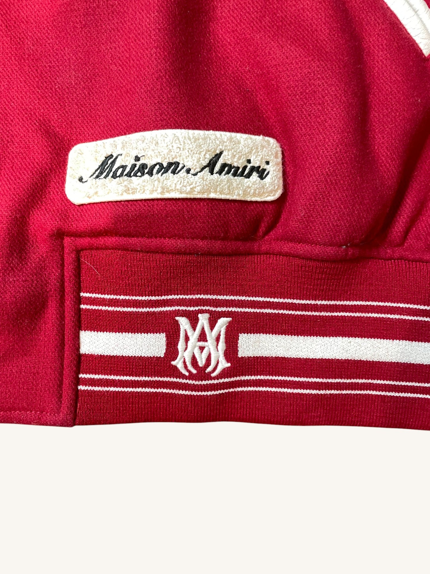 Amiri Wool Red Tiger Varsity Jacket
