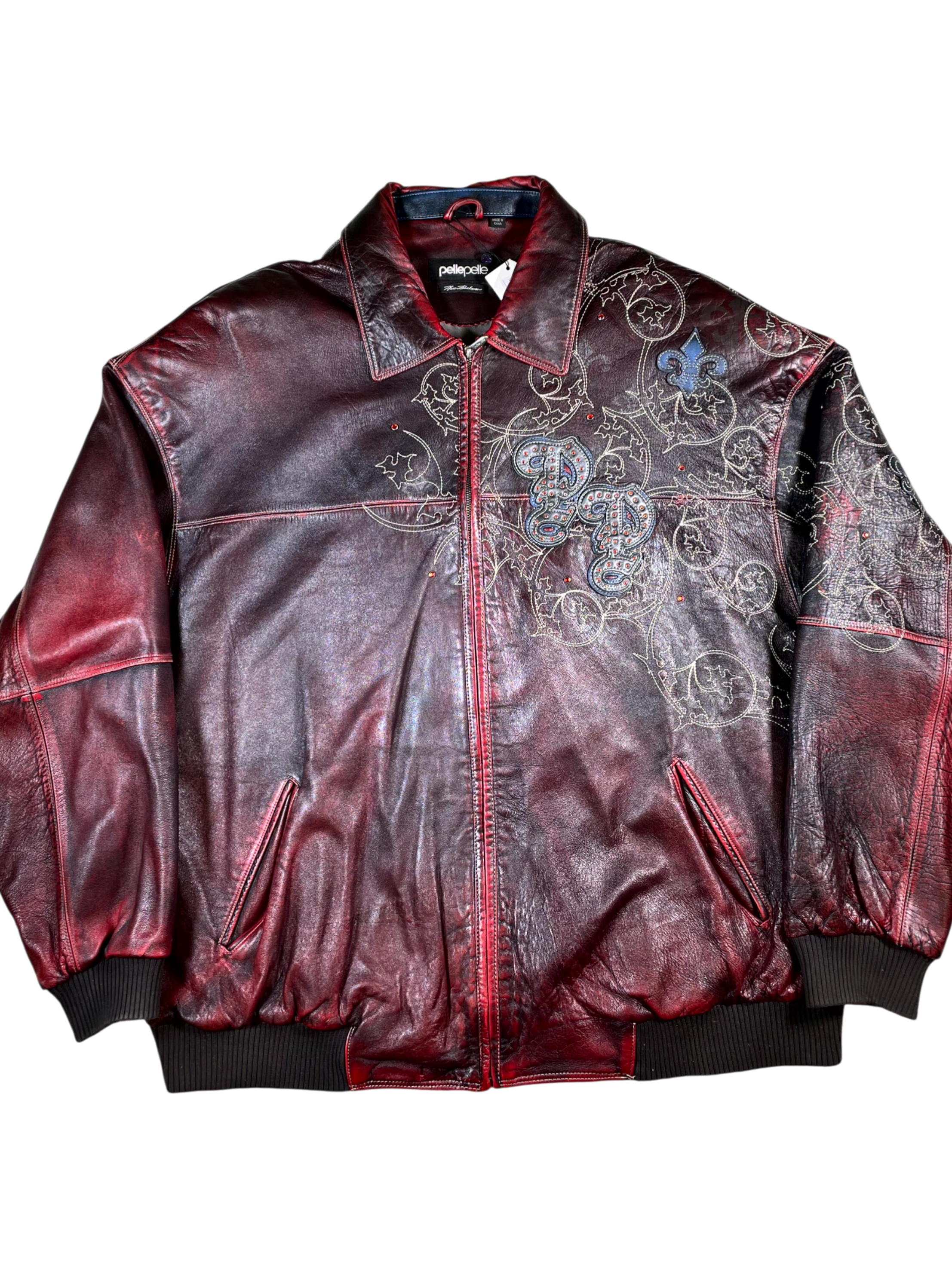 Pelle Pelle Marc Buchanan Studded Multicolor Varsity Jacket