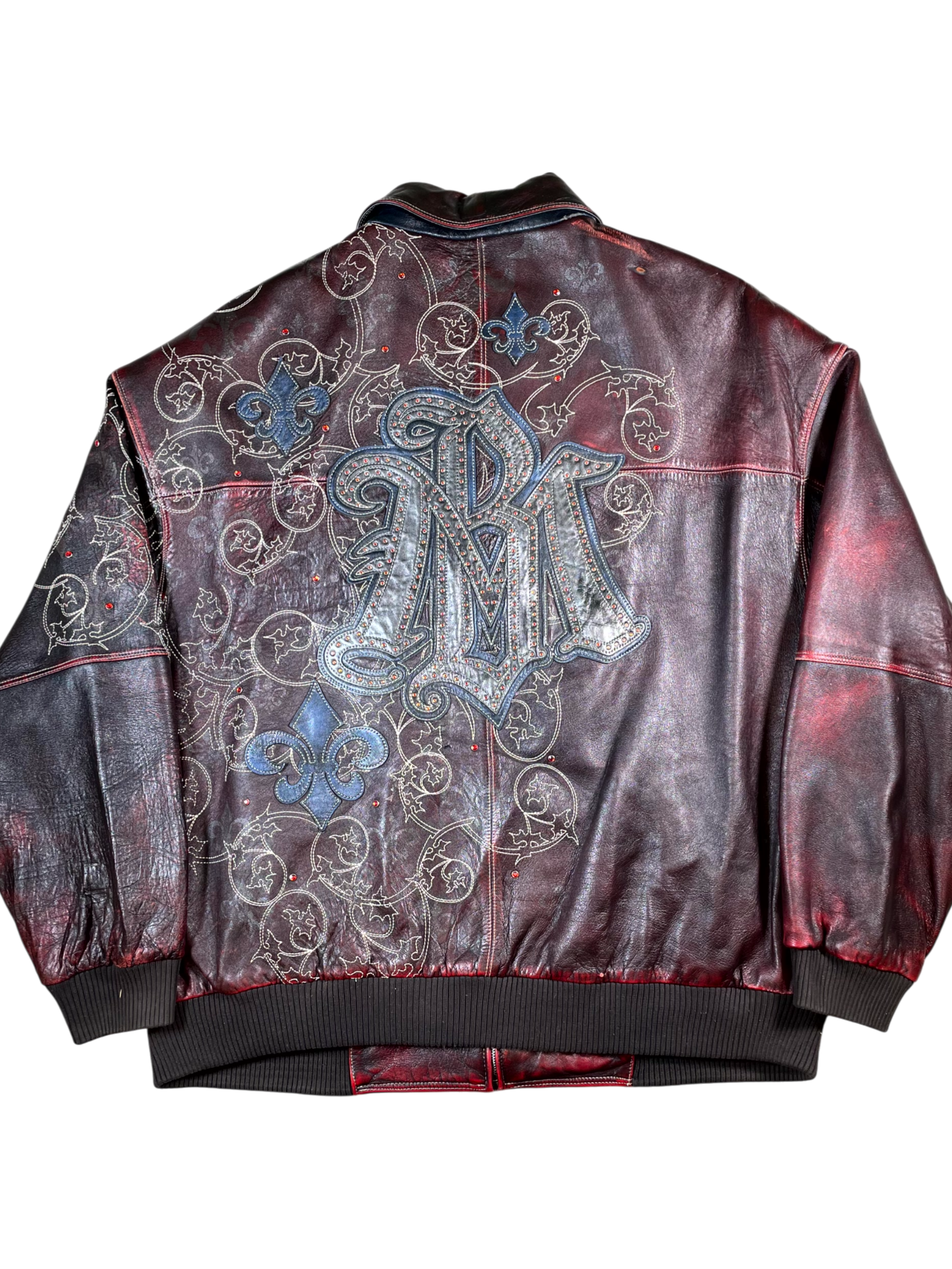 Pelle Pelle Marc Buchanan Studded Multicolor Varsity Jacket