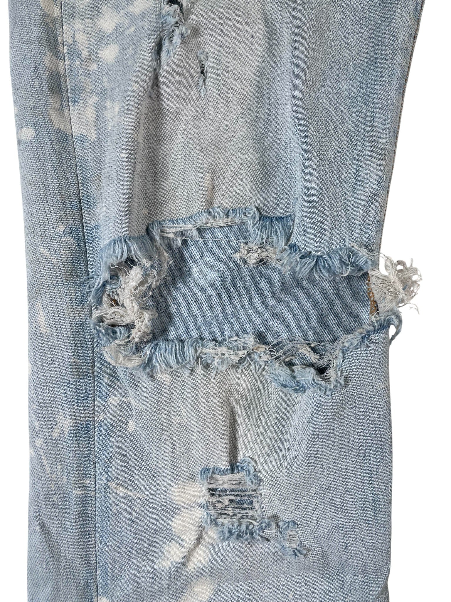 Amiri Light Wash Bleached Thrasher Jeans