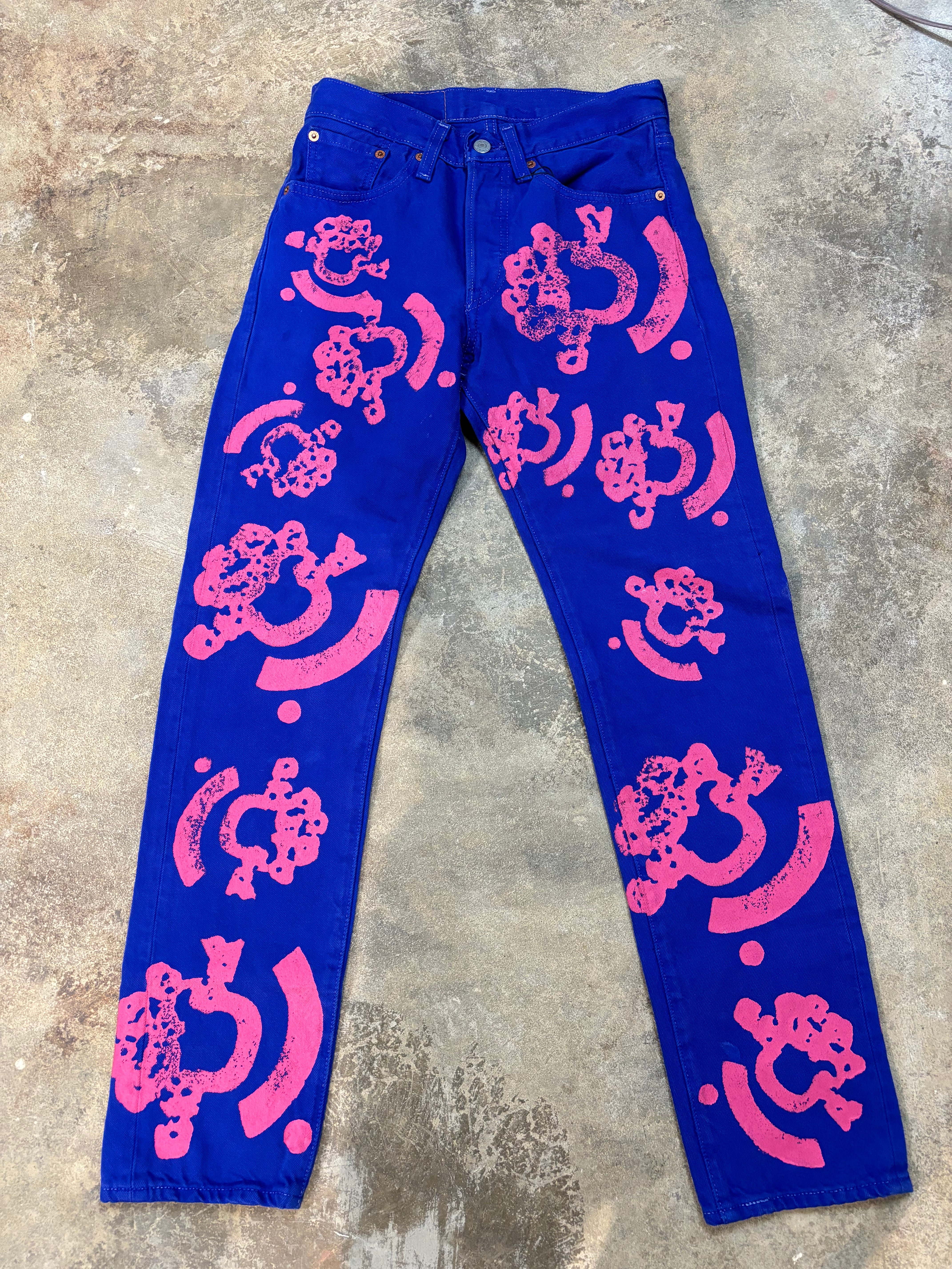 Denim Tears BSTROY Jeans Navy Pink Used 27