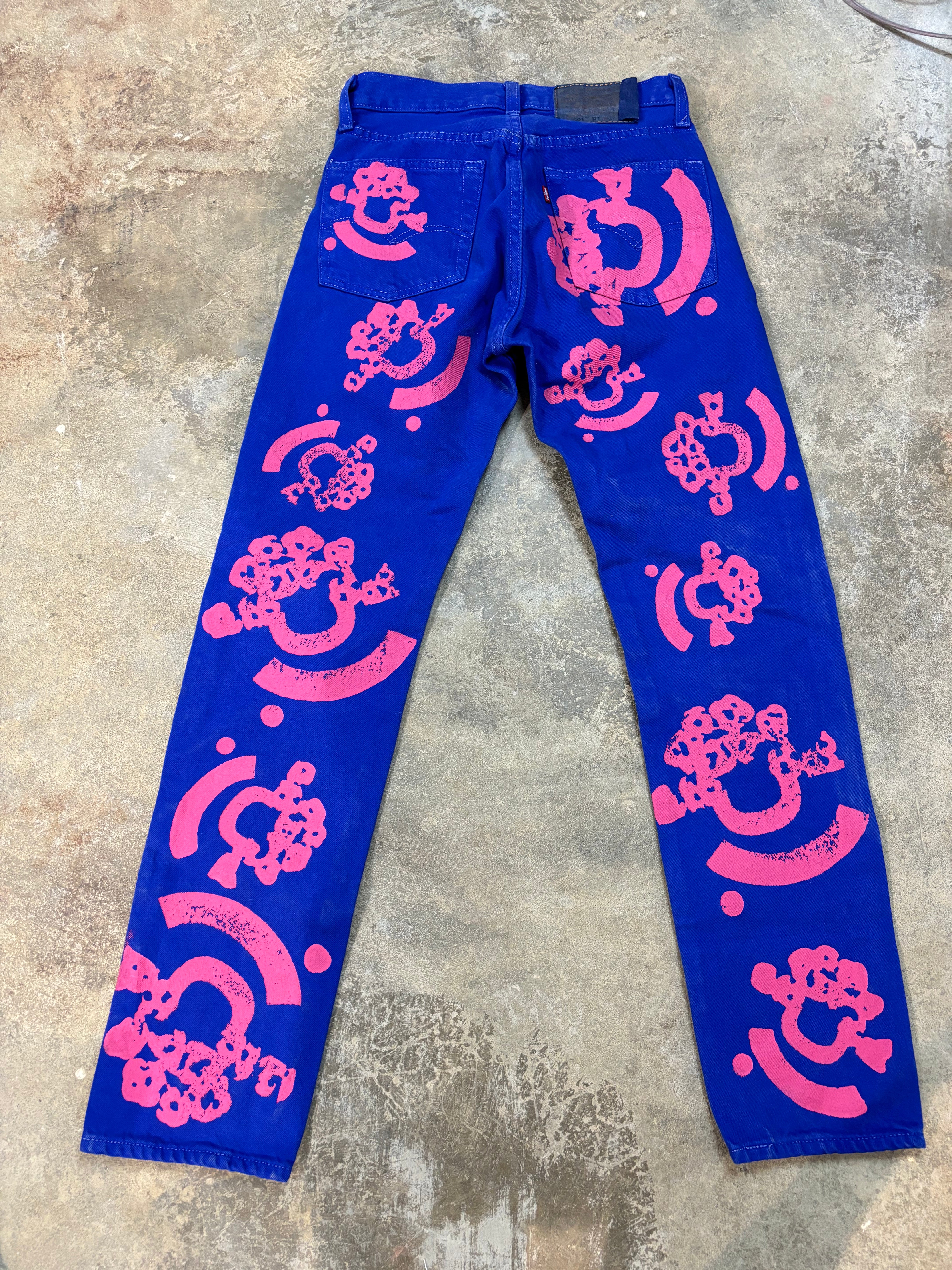Denim Tears BSTROY Jeans Navy Pink Used 27