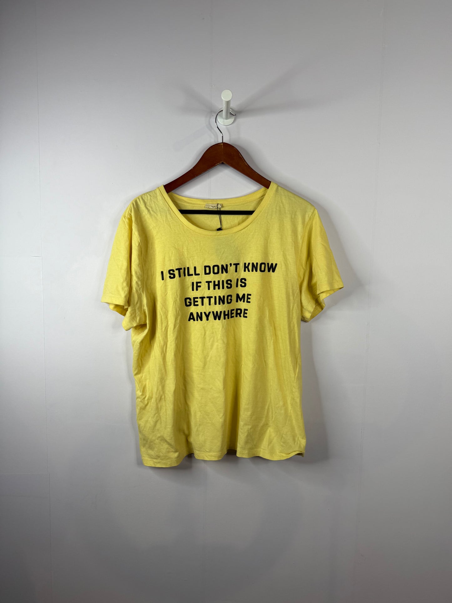 Celine Anywhere Tee Yellow Black Used XXL