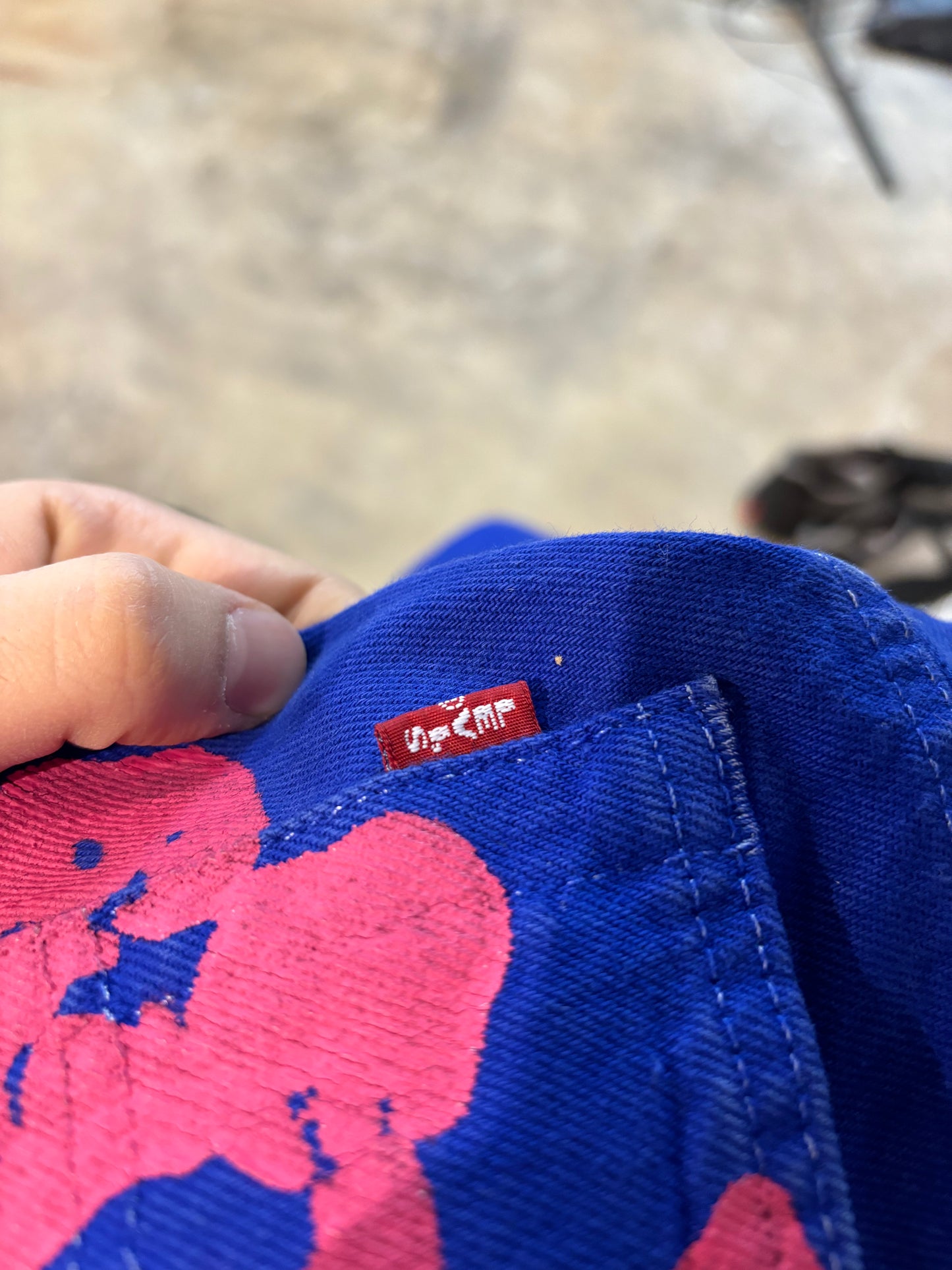 Denim Tears BSTROY Jeans Navy Pink Used 27