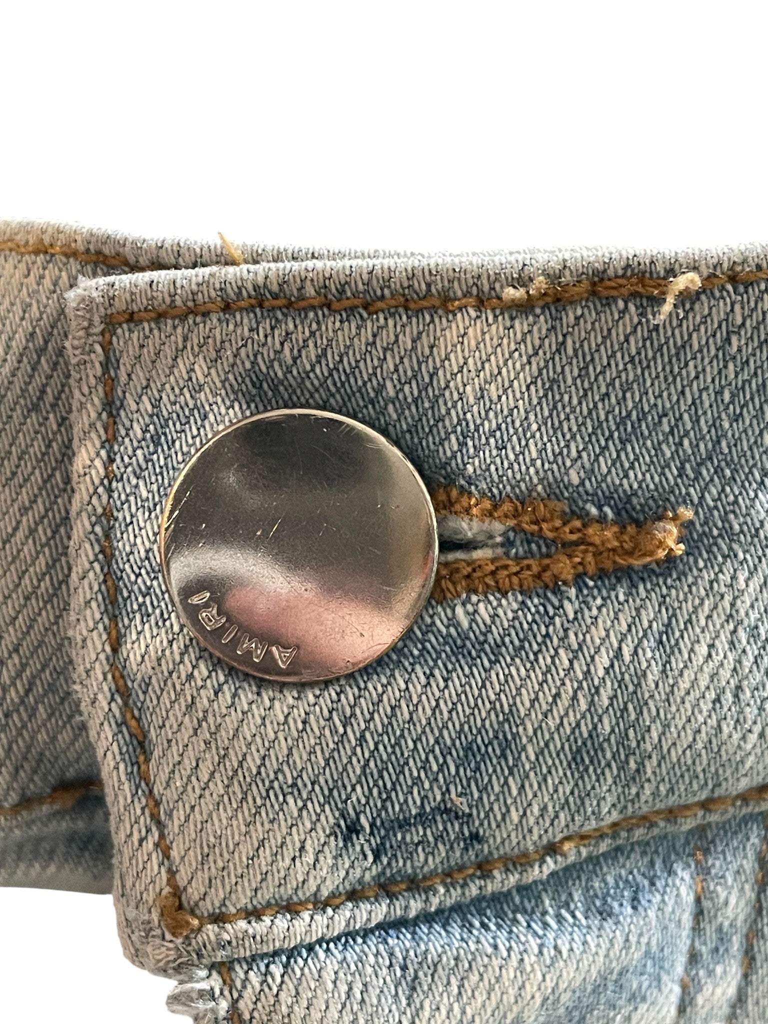 Amiri Light Wash Bleached Thrasher Jeans