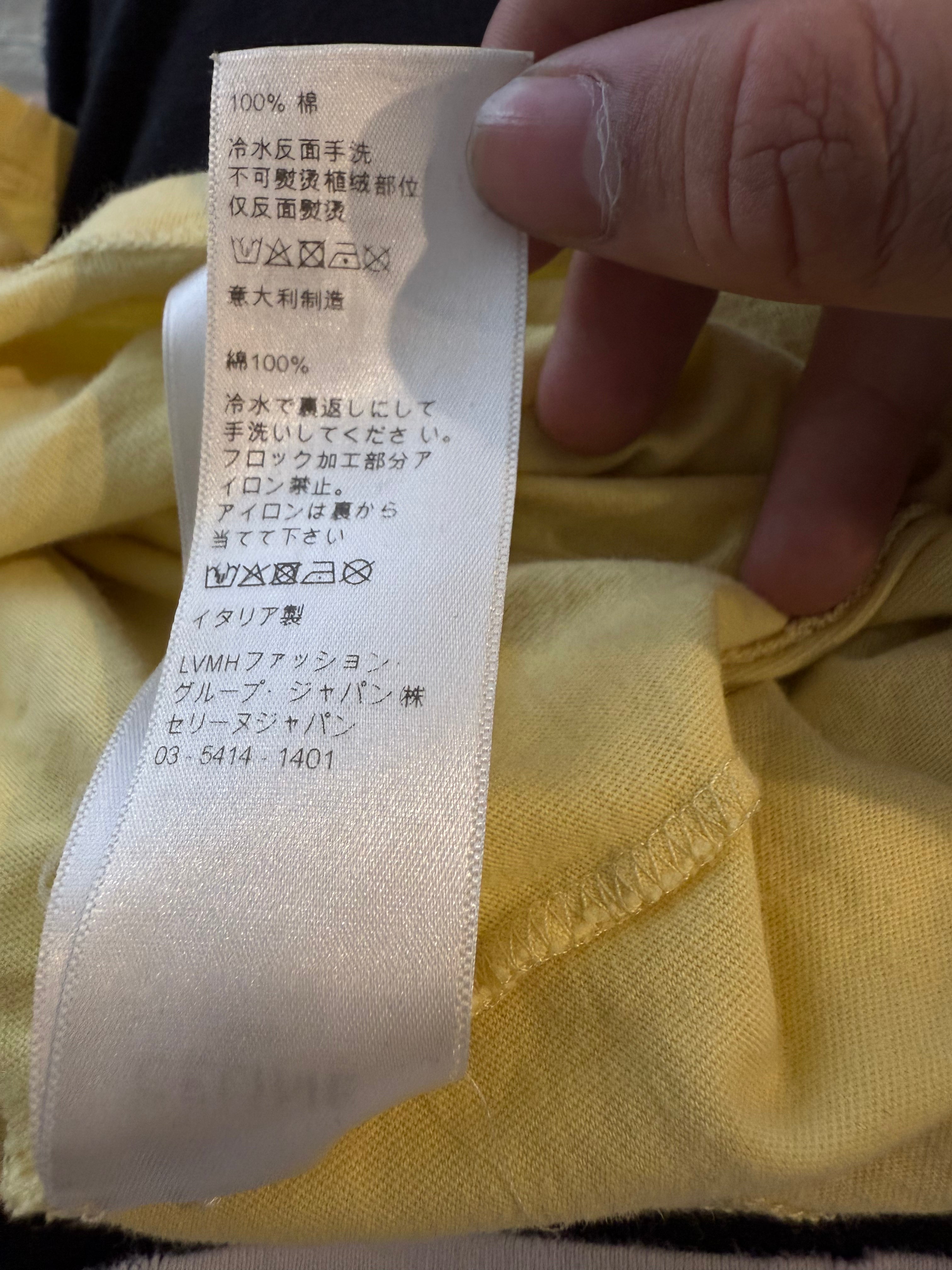 Celine Anywhere Tee Yellow Black Used XXL