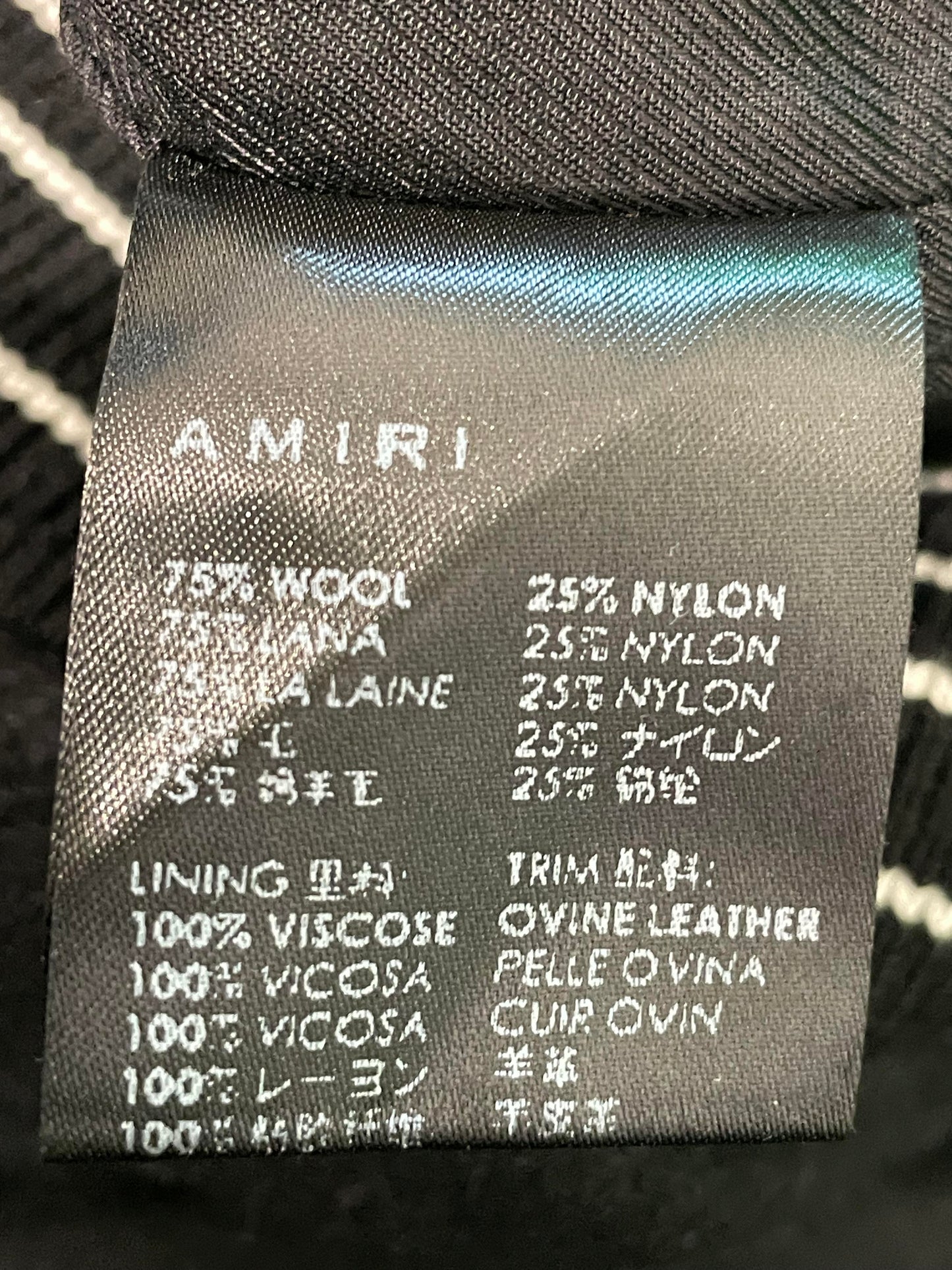 Amiri Black & Blue "Bones" Varsity Jacket
