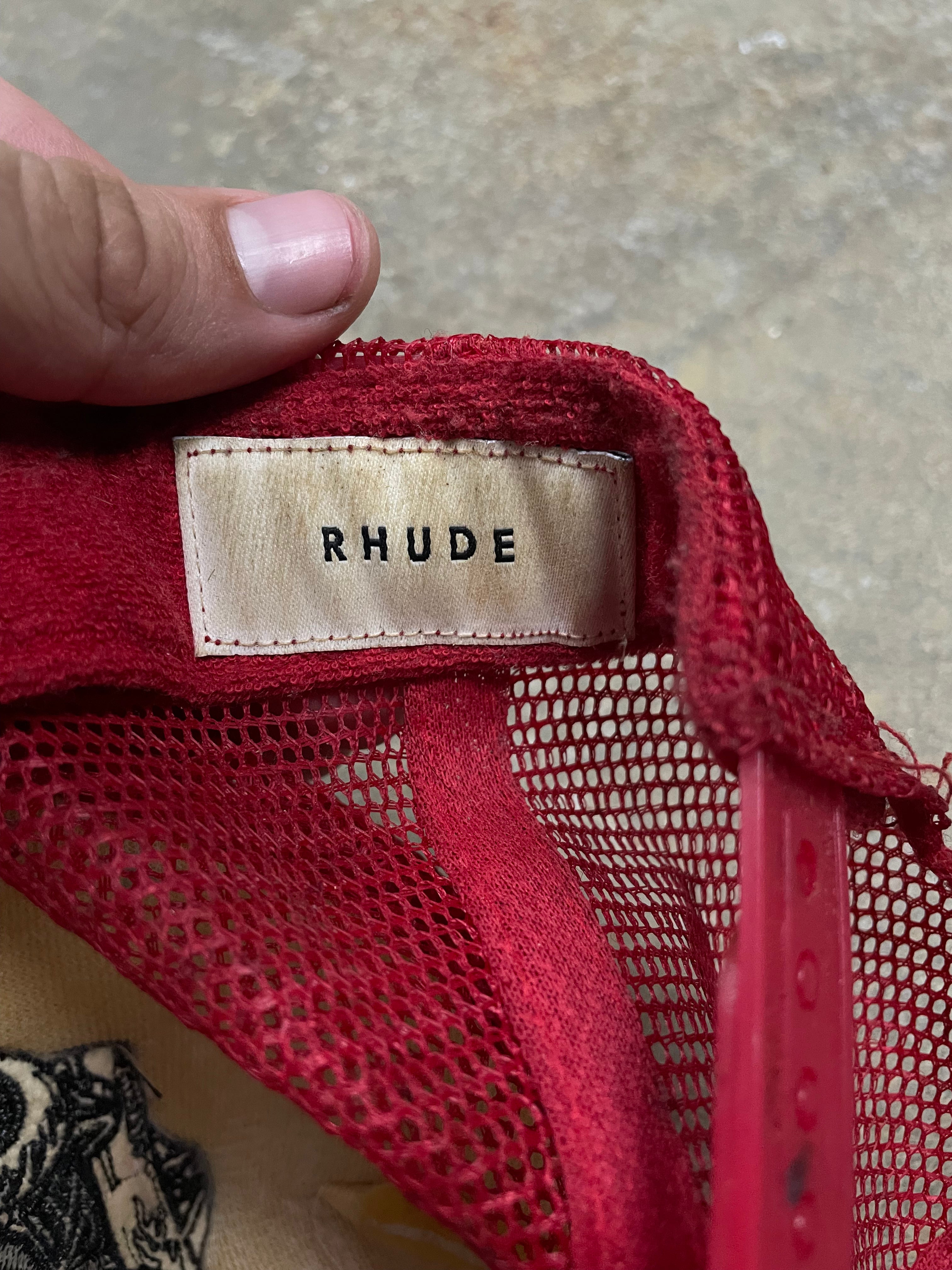 RHUDE Truck Trucker Red White Used OS