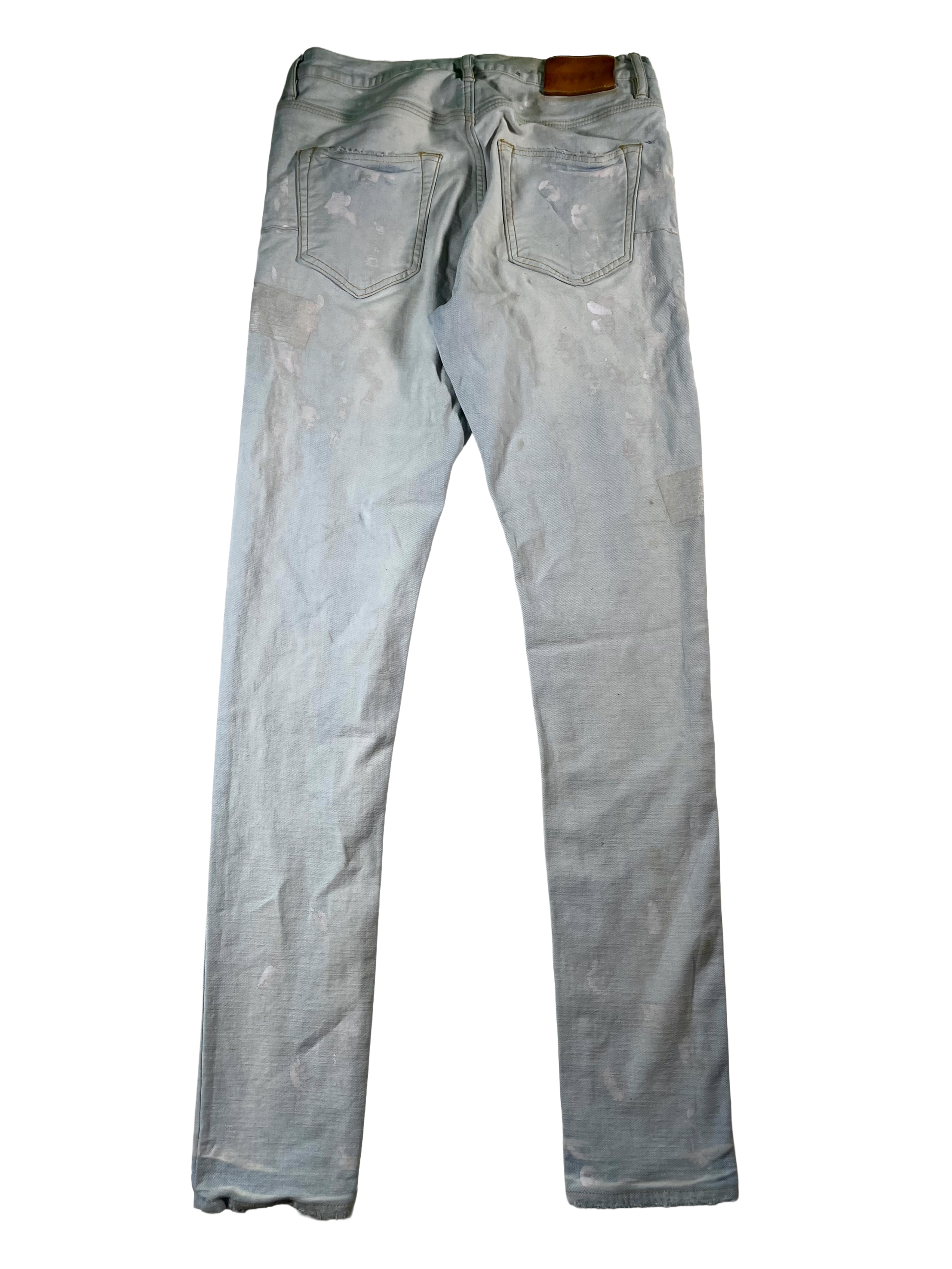 Purple Brand Splatter Light Wash & White Jeans