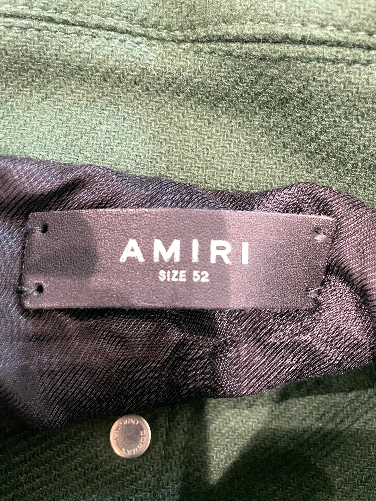 Amiri "Bones" Green Varsity Jacket