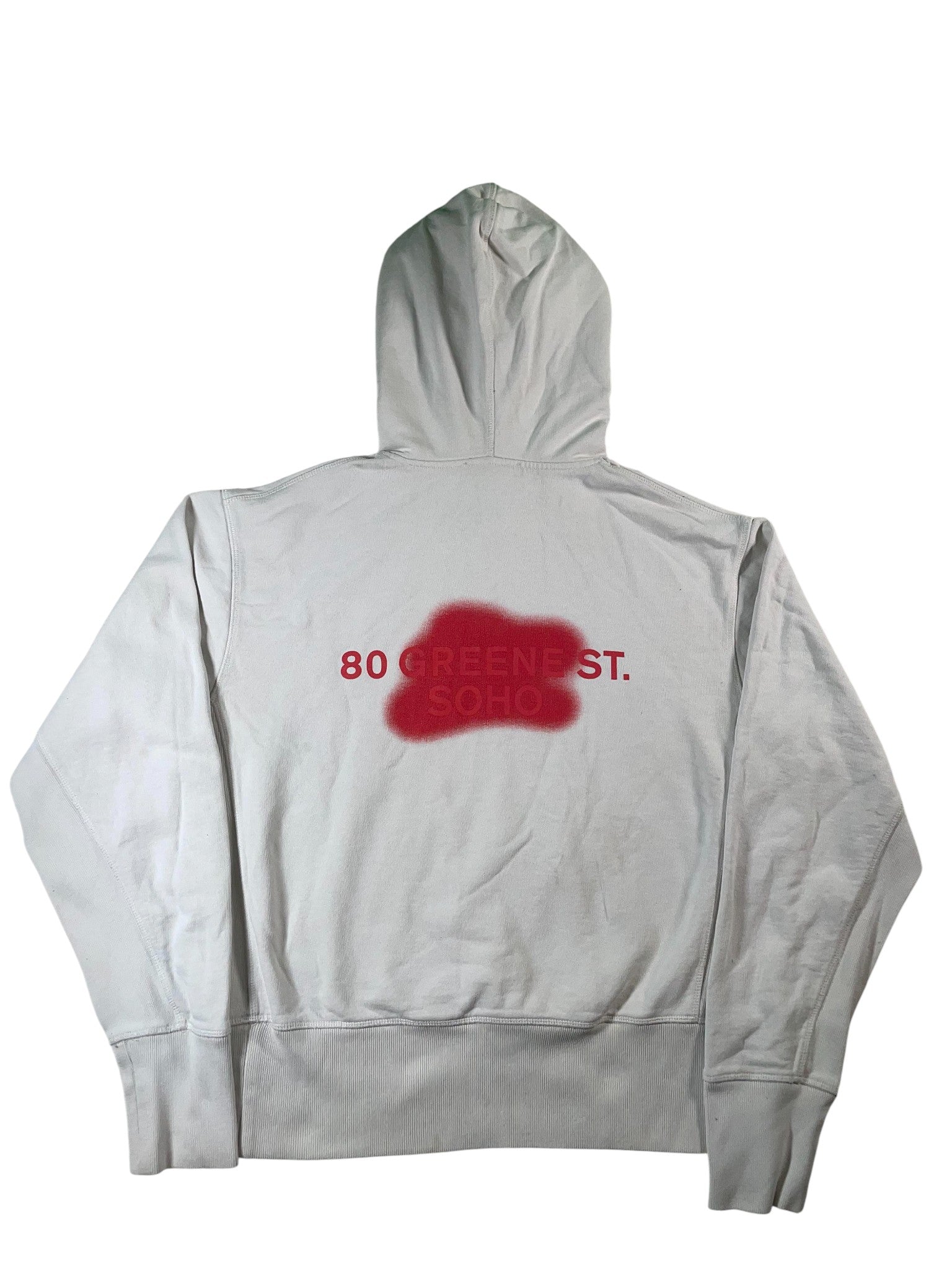 Helmut Lang 'In Lang We Trust' White & Red Hoodie