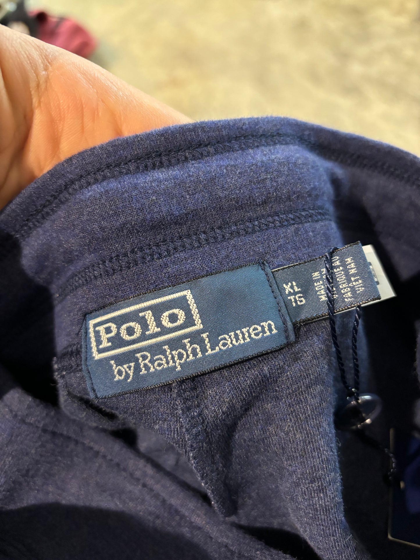Polo Sweats Velour Navy New XL With Tags