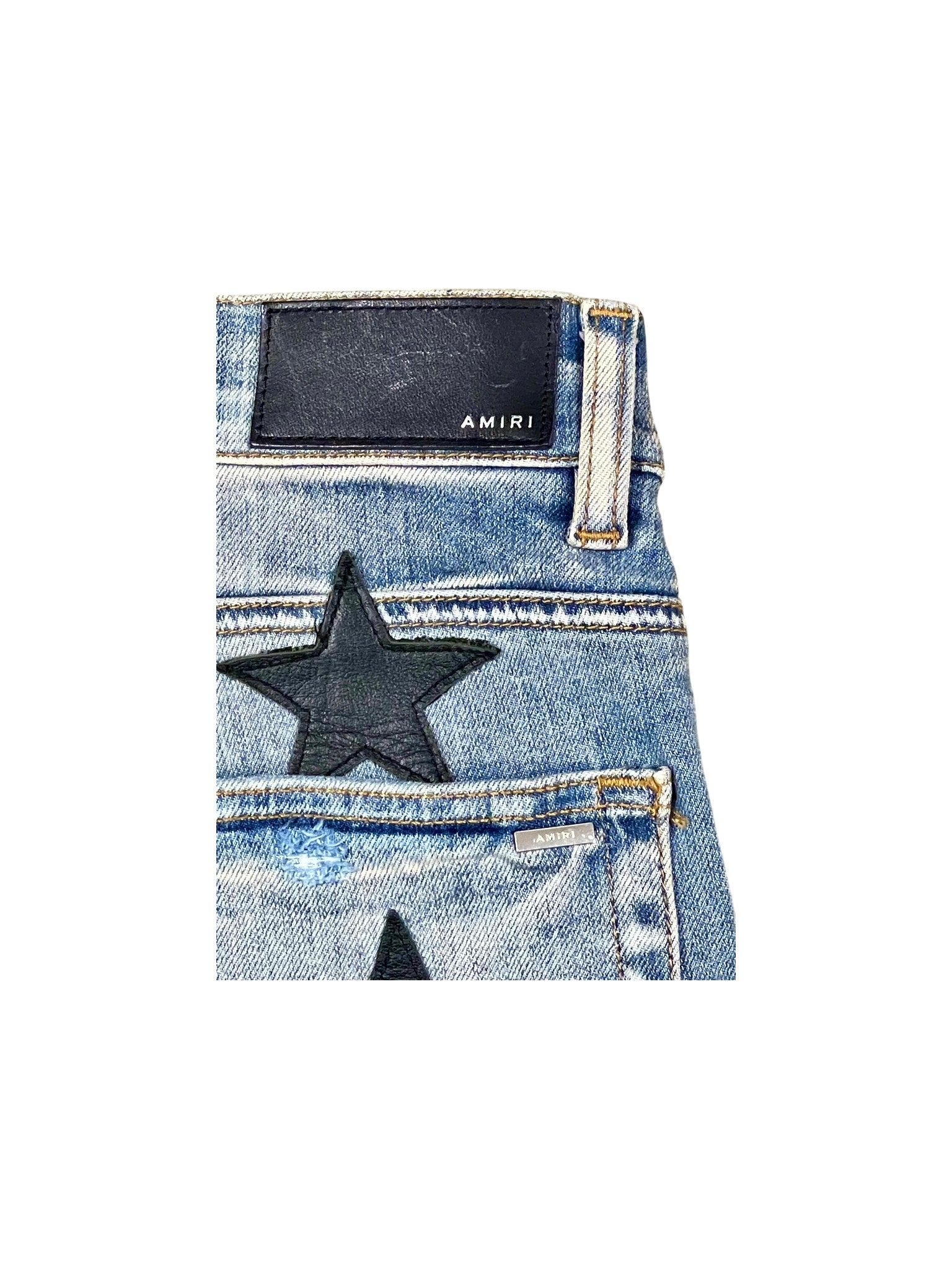 Amiri Chemist Stars Light Wash & Black Jeans