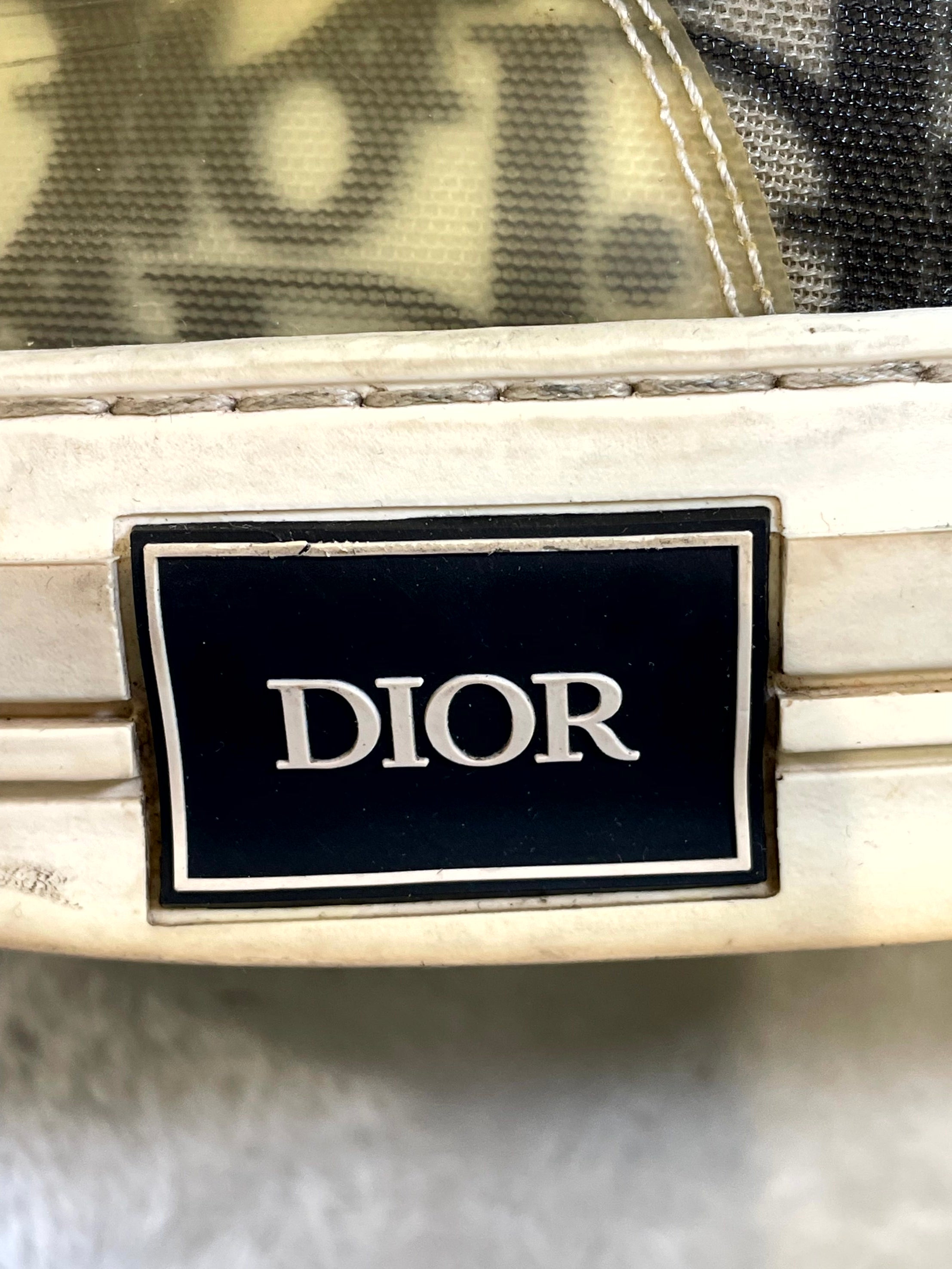 Dior "B23 Monogram" (Yellowed) & White Sneakers