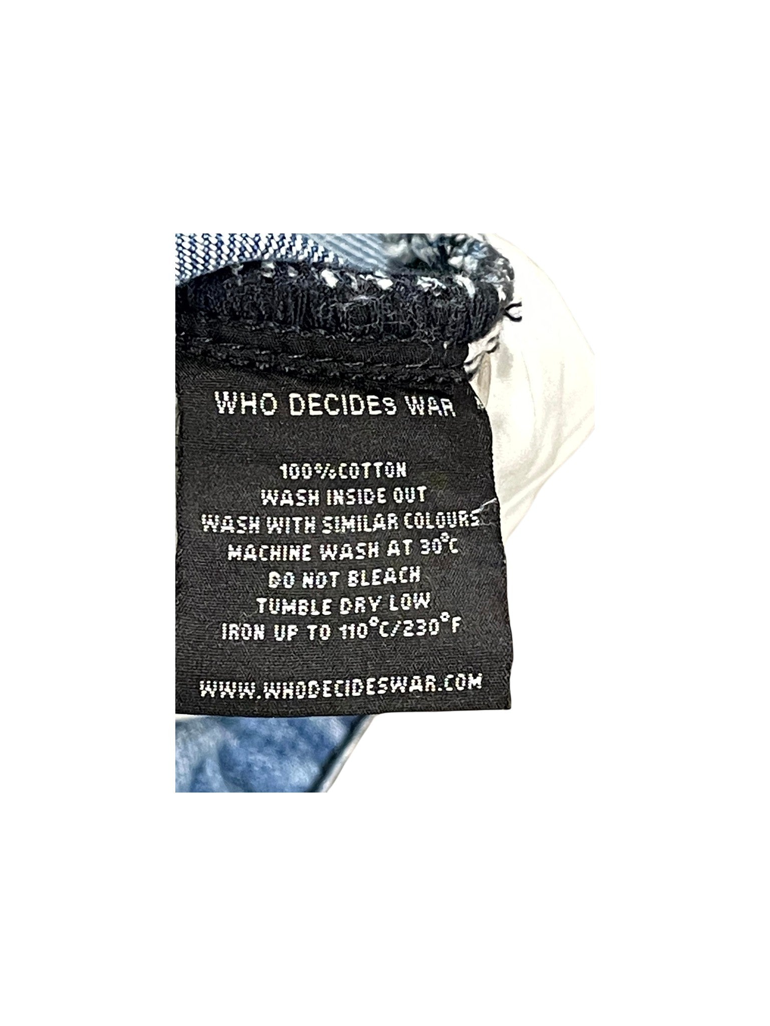 Who Decides War Embroidered Side Logo Light Wash Jeans