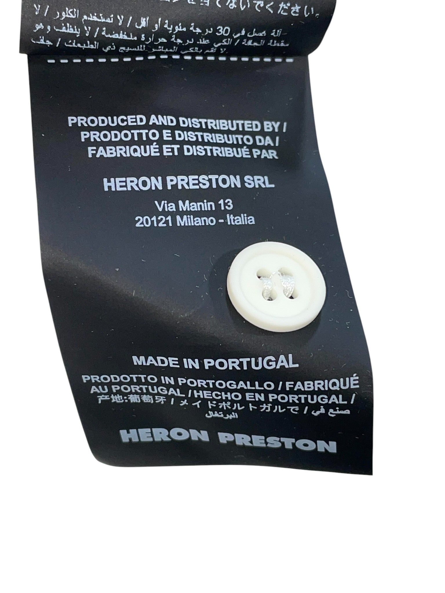 Heron Preston White & Orange Chinese Polo