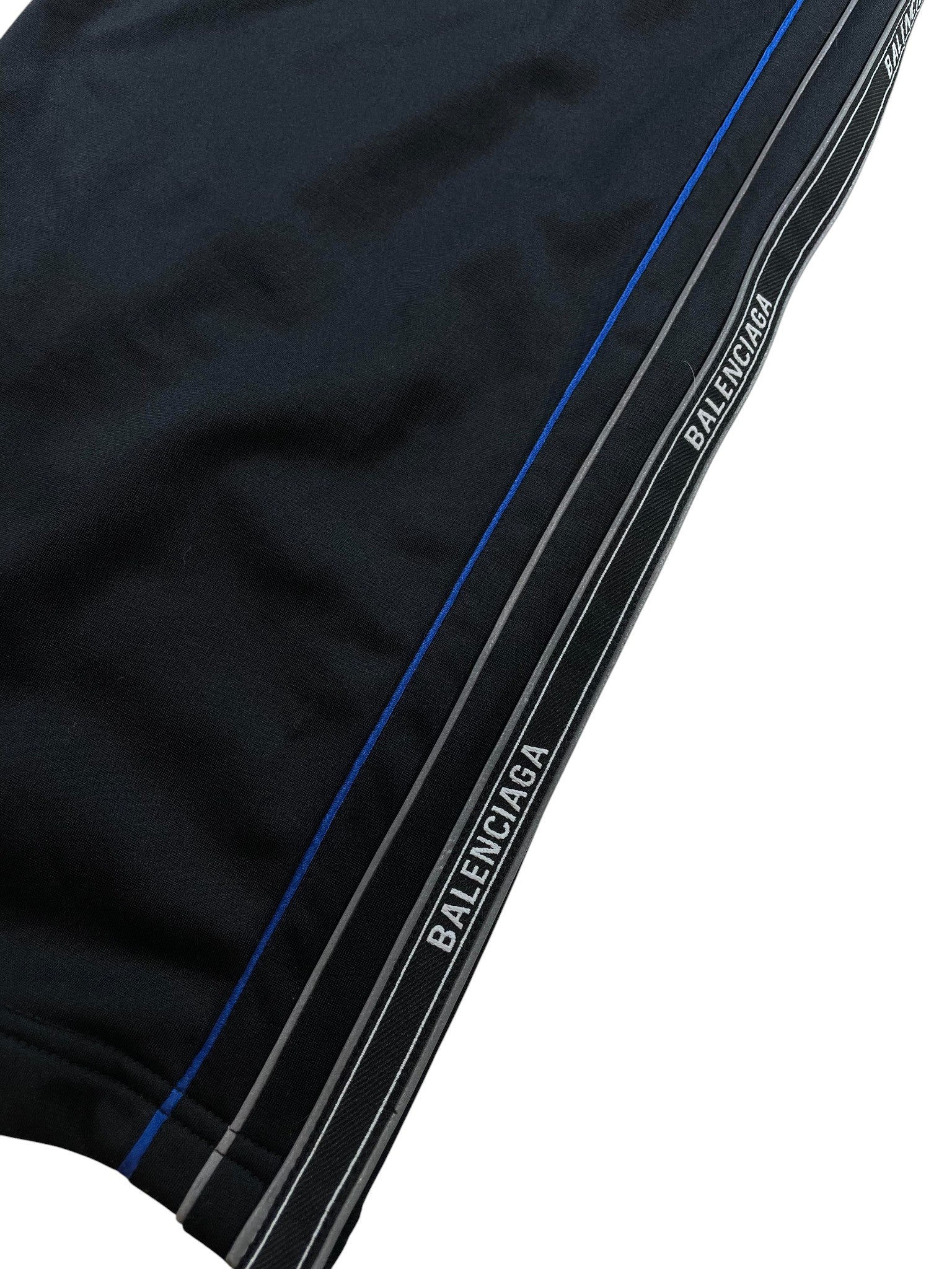Balenciaga Black & Blue Stripe Track Pants