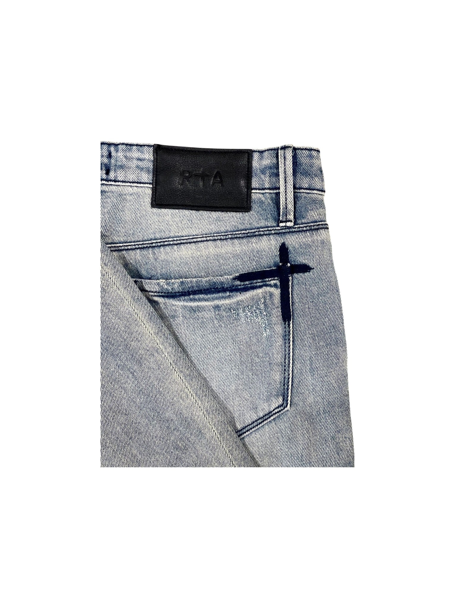 RTA Distressed Vintage Wash Jeans