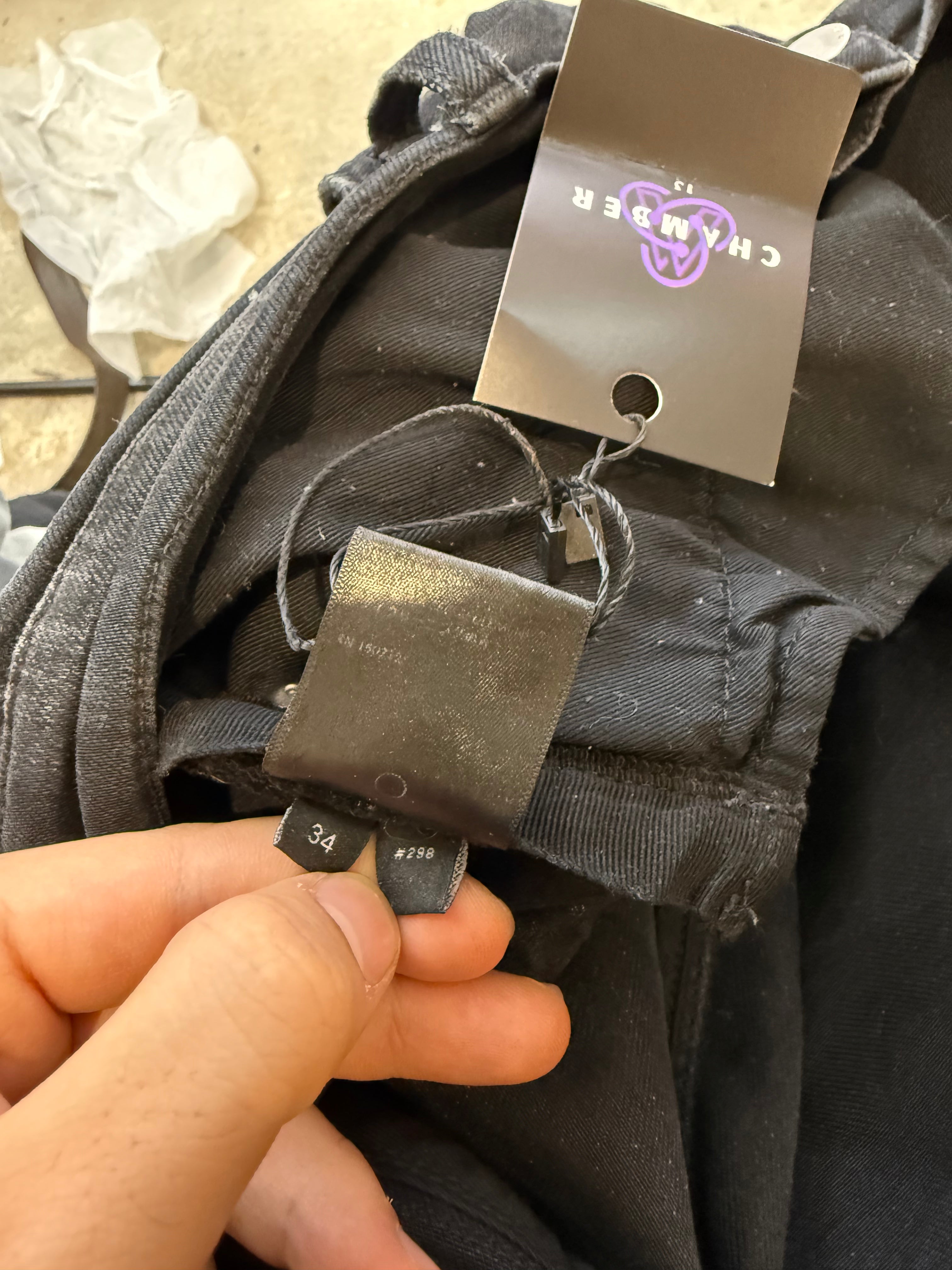 Amiri Black Wool Patch Black Jeans