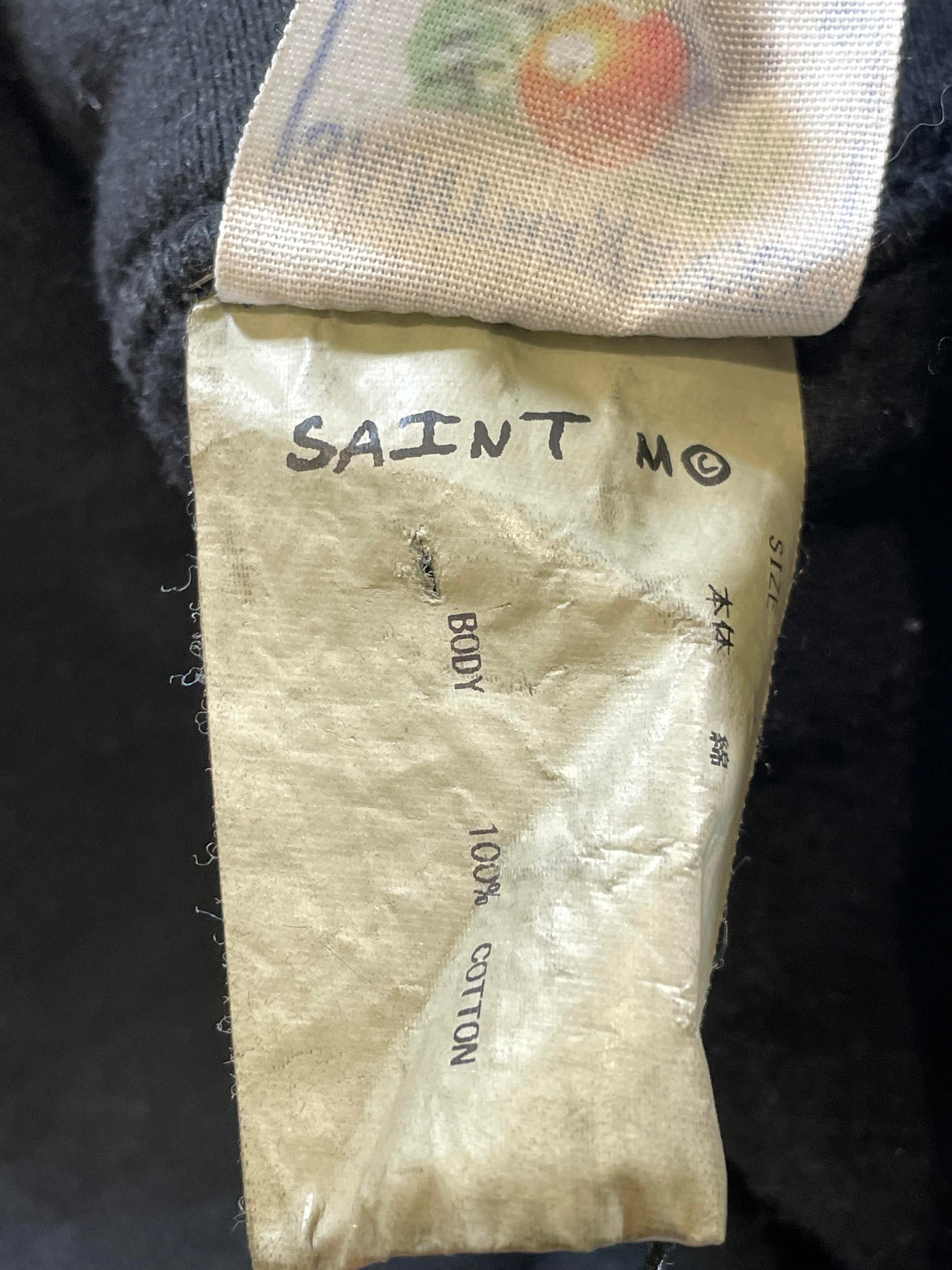 Saint Michael Teal Classic Black Hoodie
