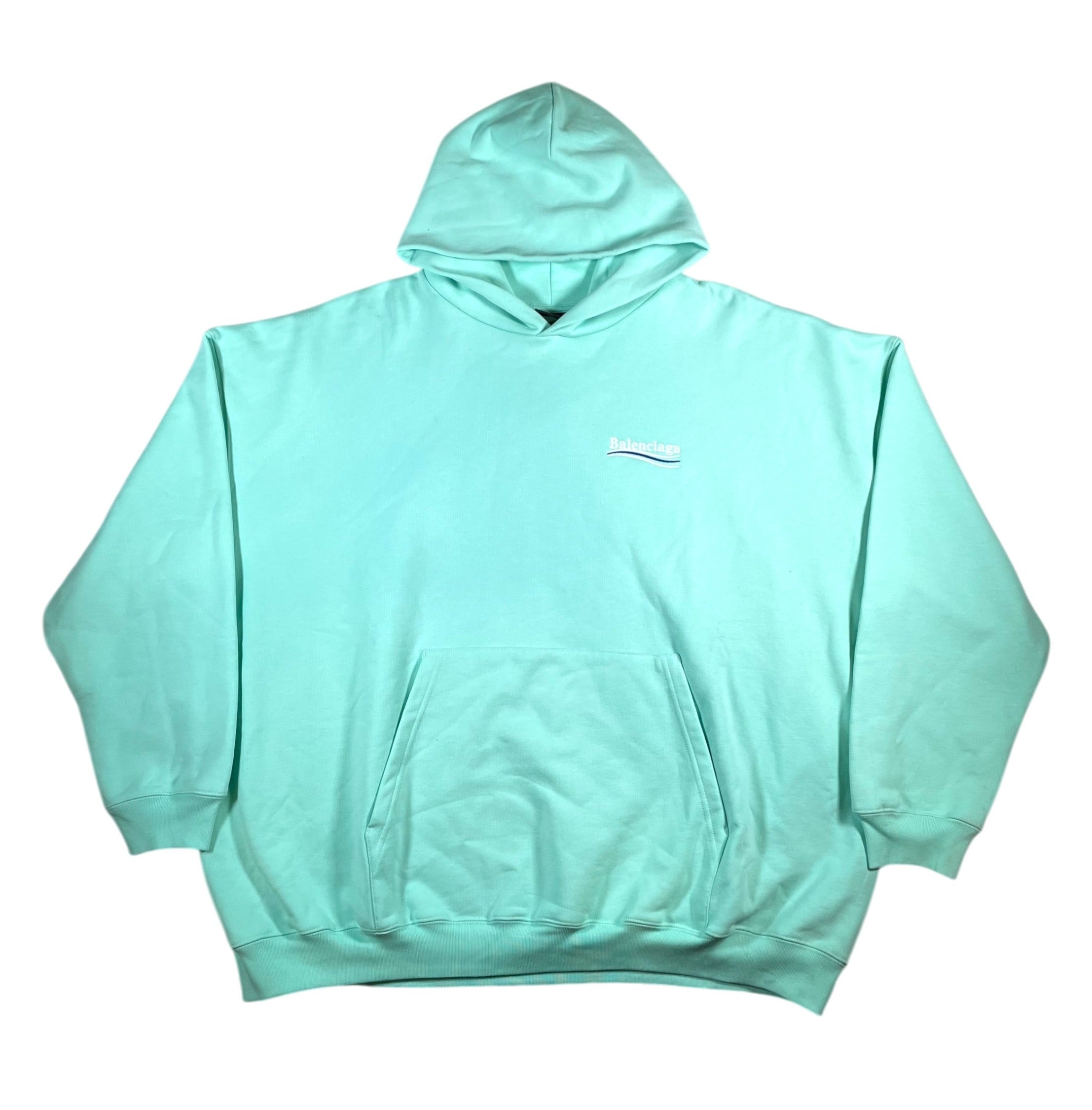 Balenciaga 'Campaign Logo' Mint Hoodie