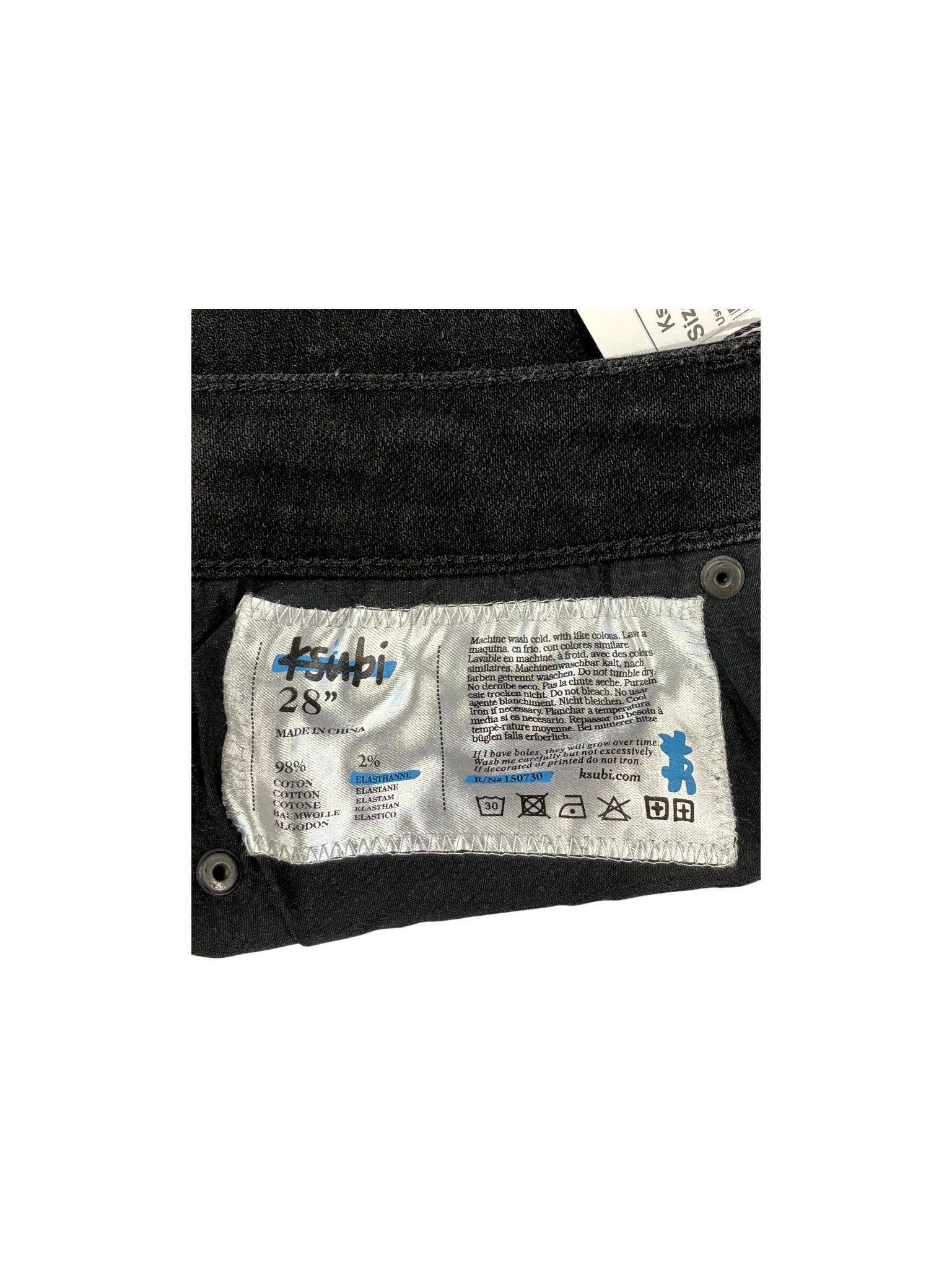 Ksubi Plain Black Jeans