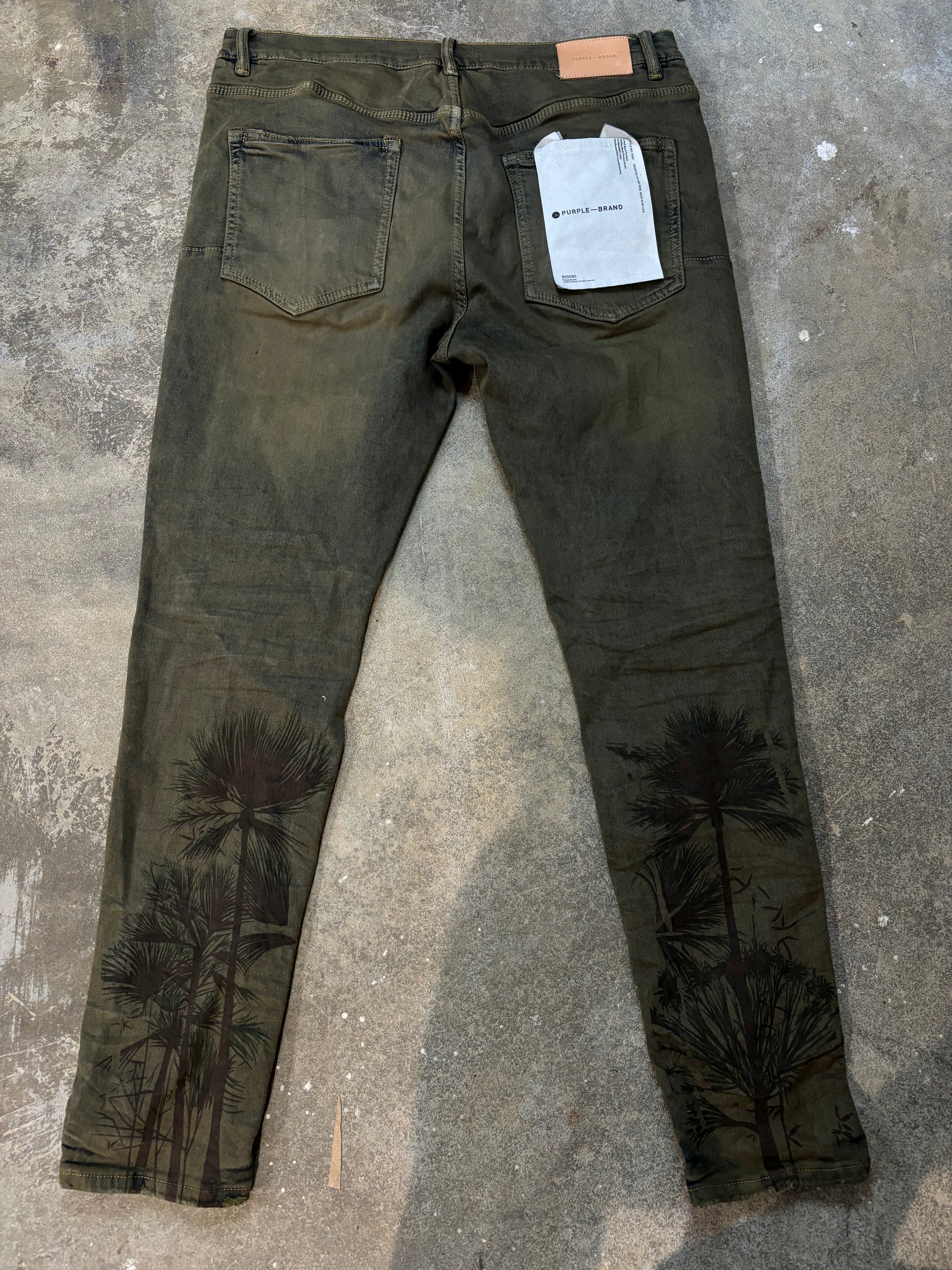 Purple Jeans Blue Brown Used 38