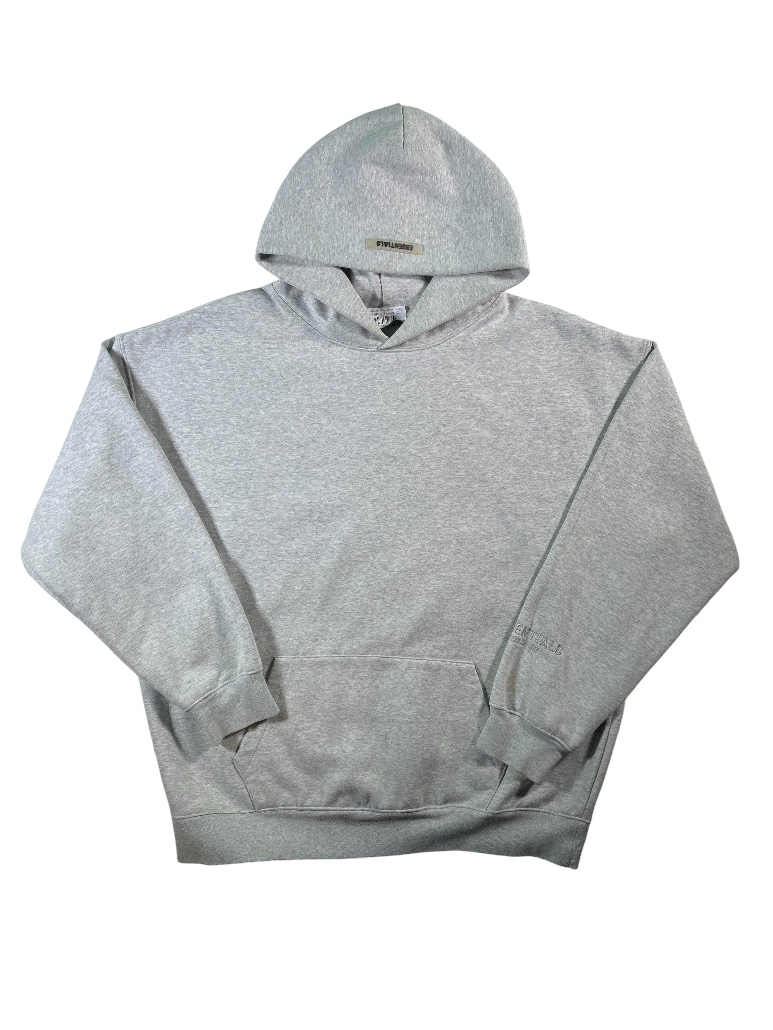 Essentials Light Oatmeal Plain Hoodie