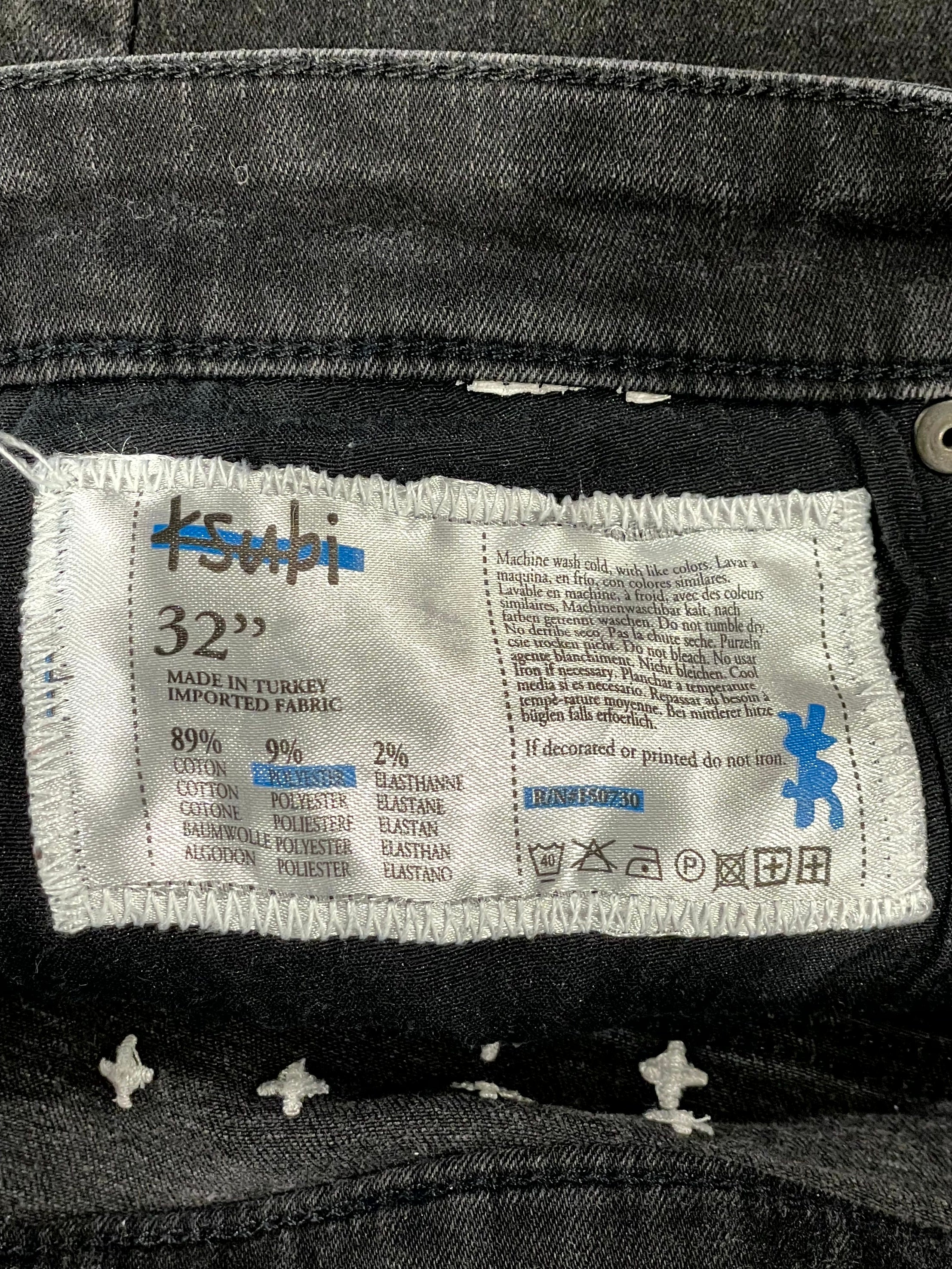Ksubi Plain Black Wash Jeans